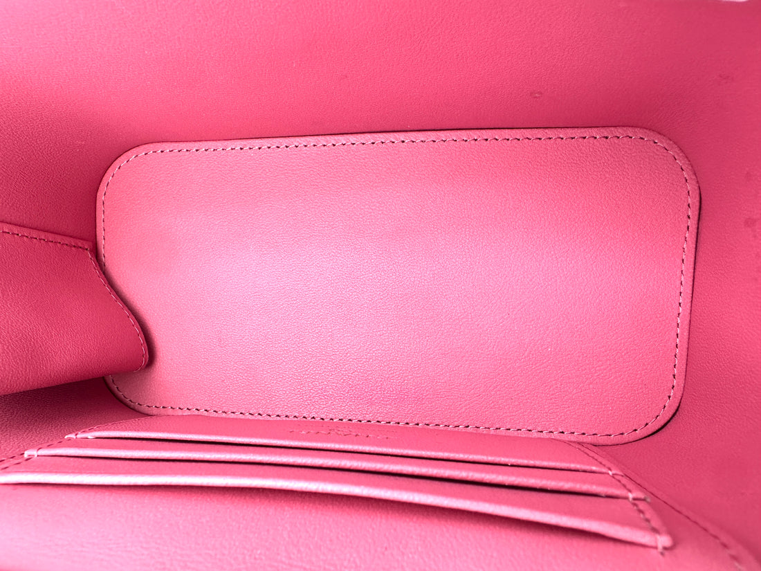Chanel Pink Quilted Lambskin Vanity Case With Gold Hardware CC1617
