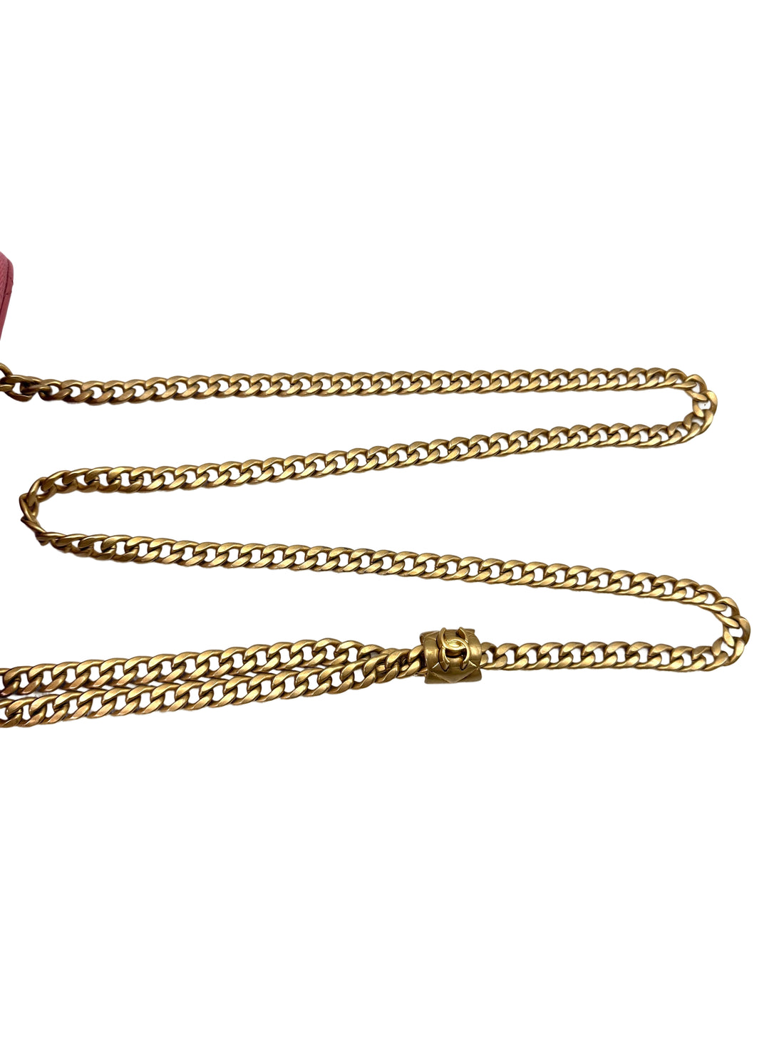 Chanel Pink Quilted Lambskin Vanity Case With Gold Hardware CC1617