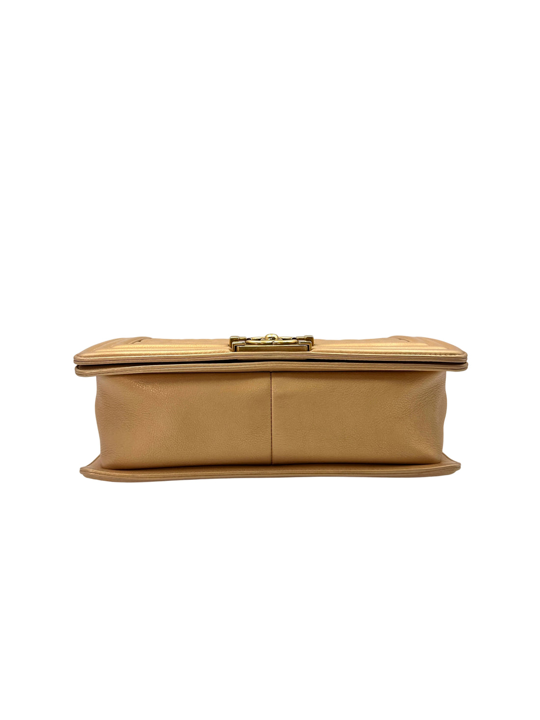 Chanel LeBoy Gold Quilted Leather Flap Bag With Gold Buckle(20***54) CC1618