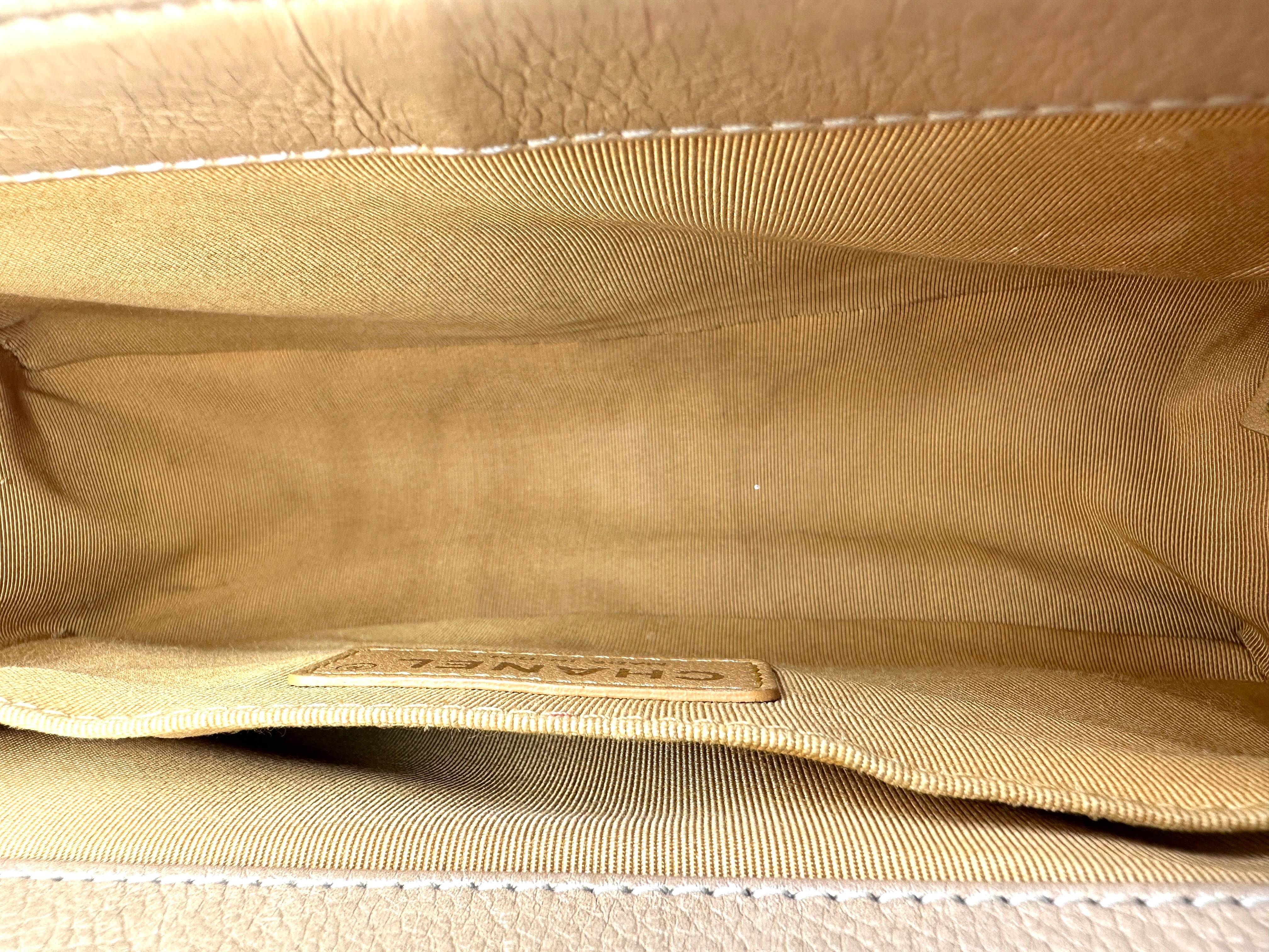 Chanel LeBoy Gold Quilted Leather Flap Bag With Gold Buckle(20***54) CC1618