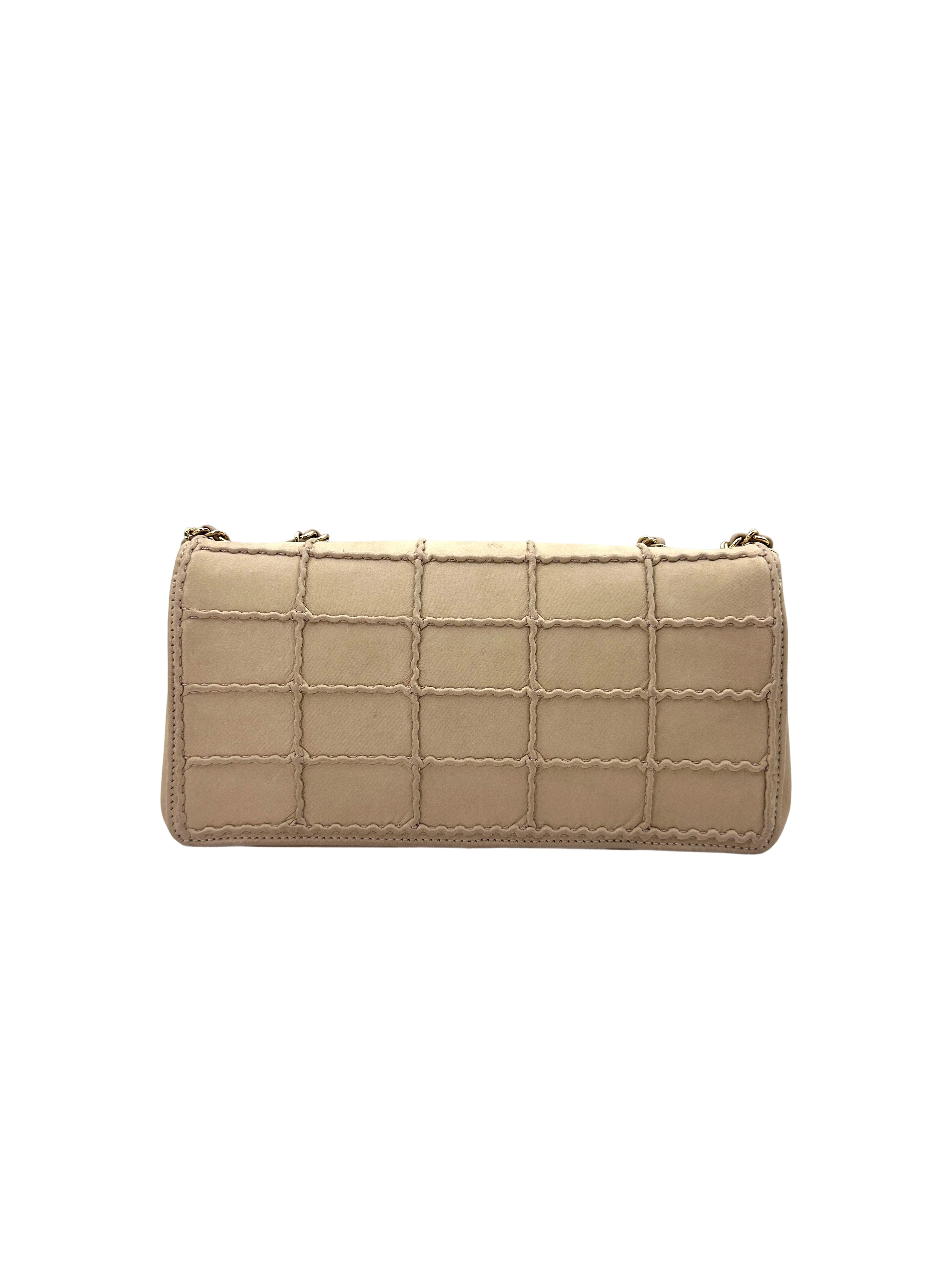 Chanel 2.55 Chocolate Bar Beige Quilted Leather Flap Bag(22***94) IRIS090