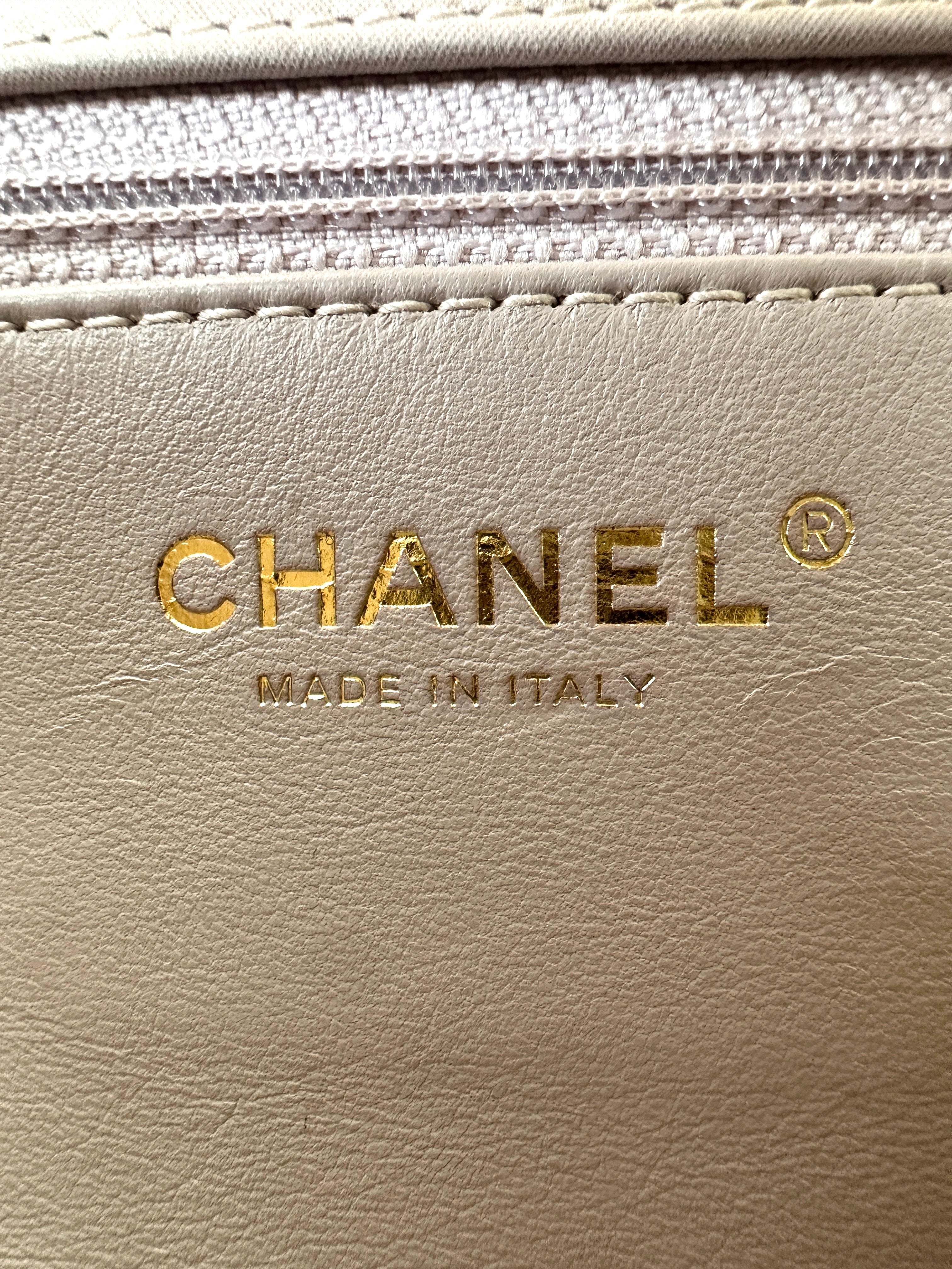 Chanel 2.55 Chocolate Bar Beige Quilted Leather Flap Bag(22***94) IRIS090