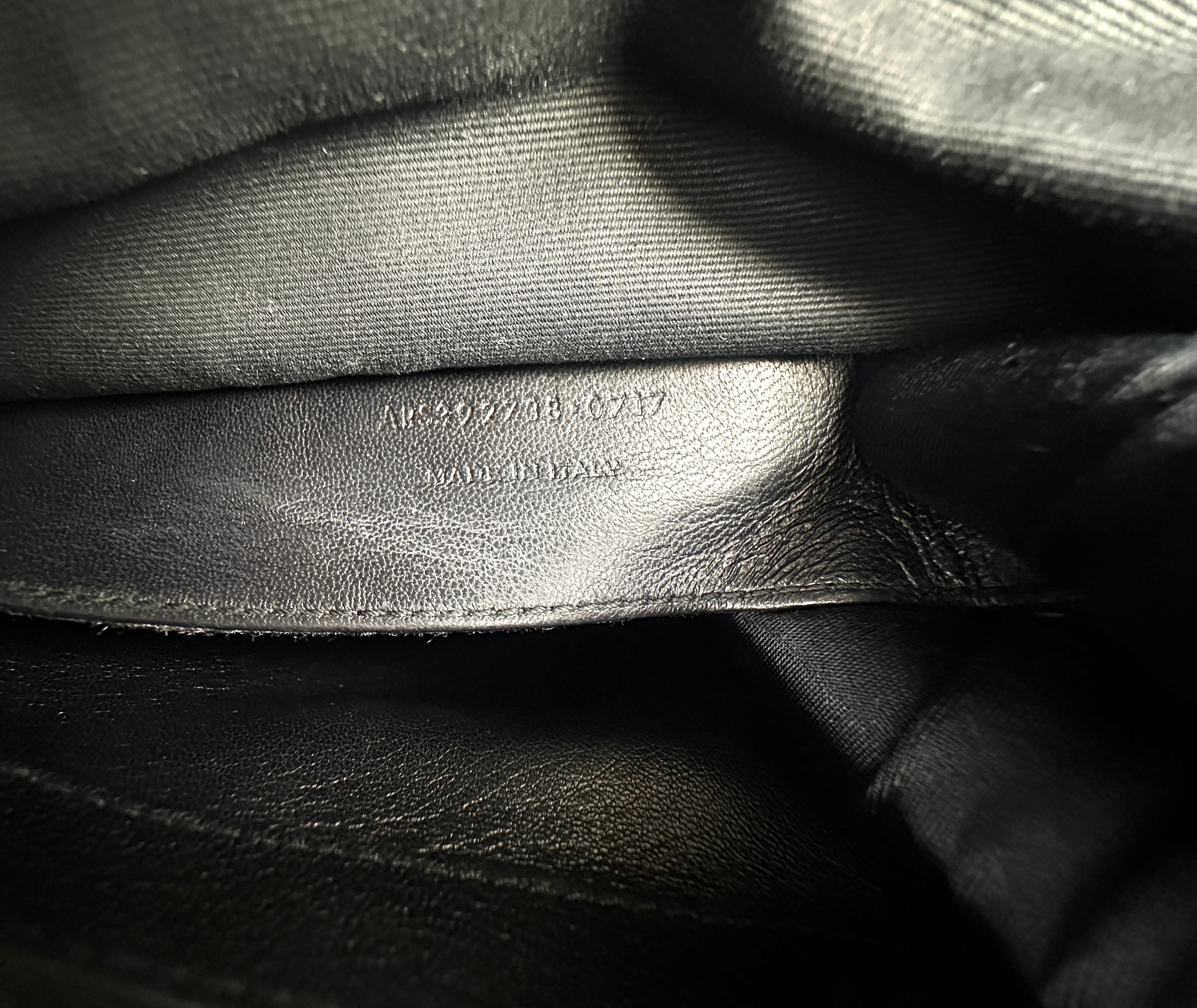 Saint Laurent College Black Chevron Quilted Leather Large Size Flap Bag SL179
