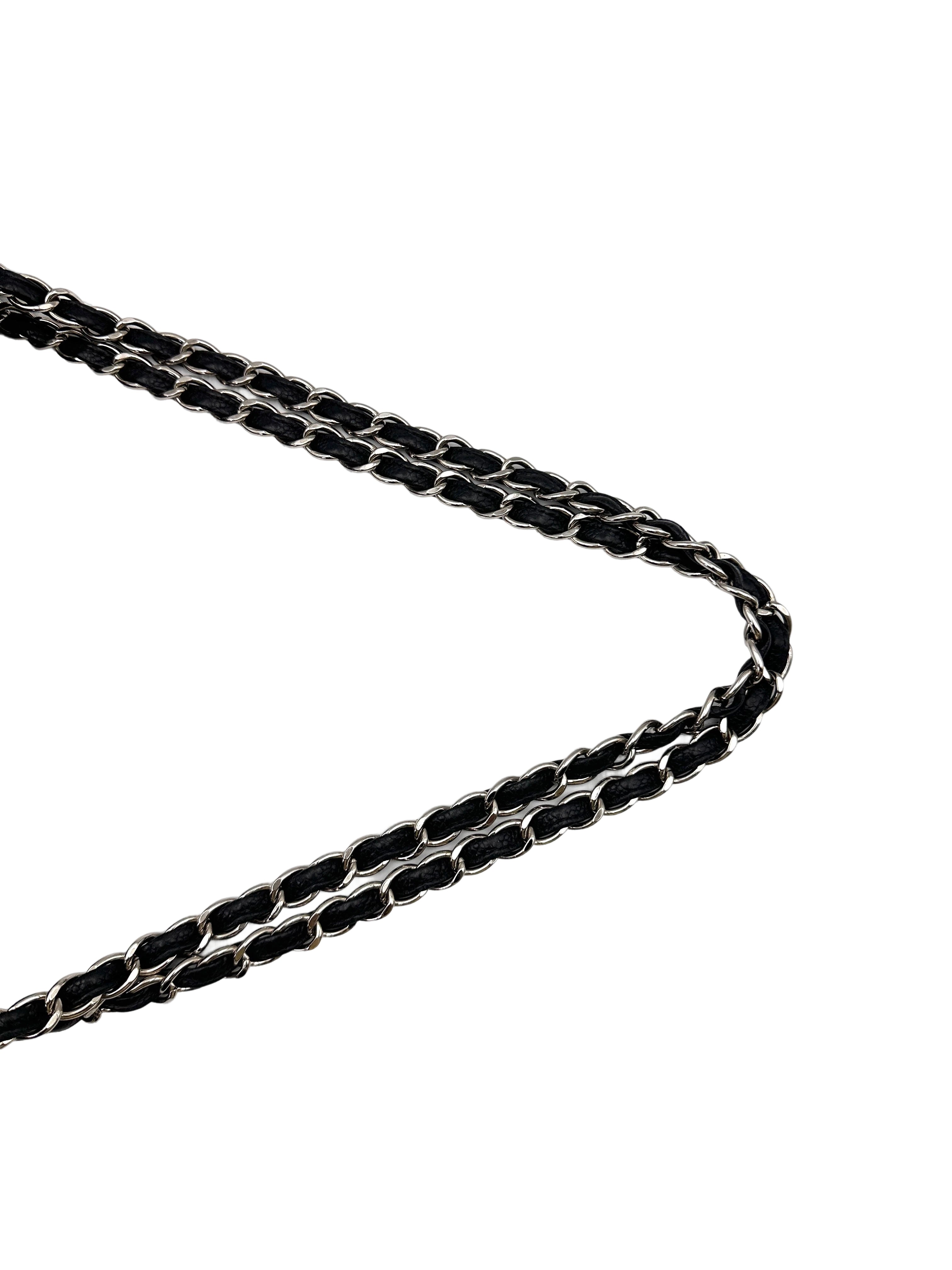 Chanel Classic Flap Black Quilted Calfskin Jumbo Shoulder Bag With Silver Buckle(15***65) CC1625