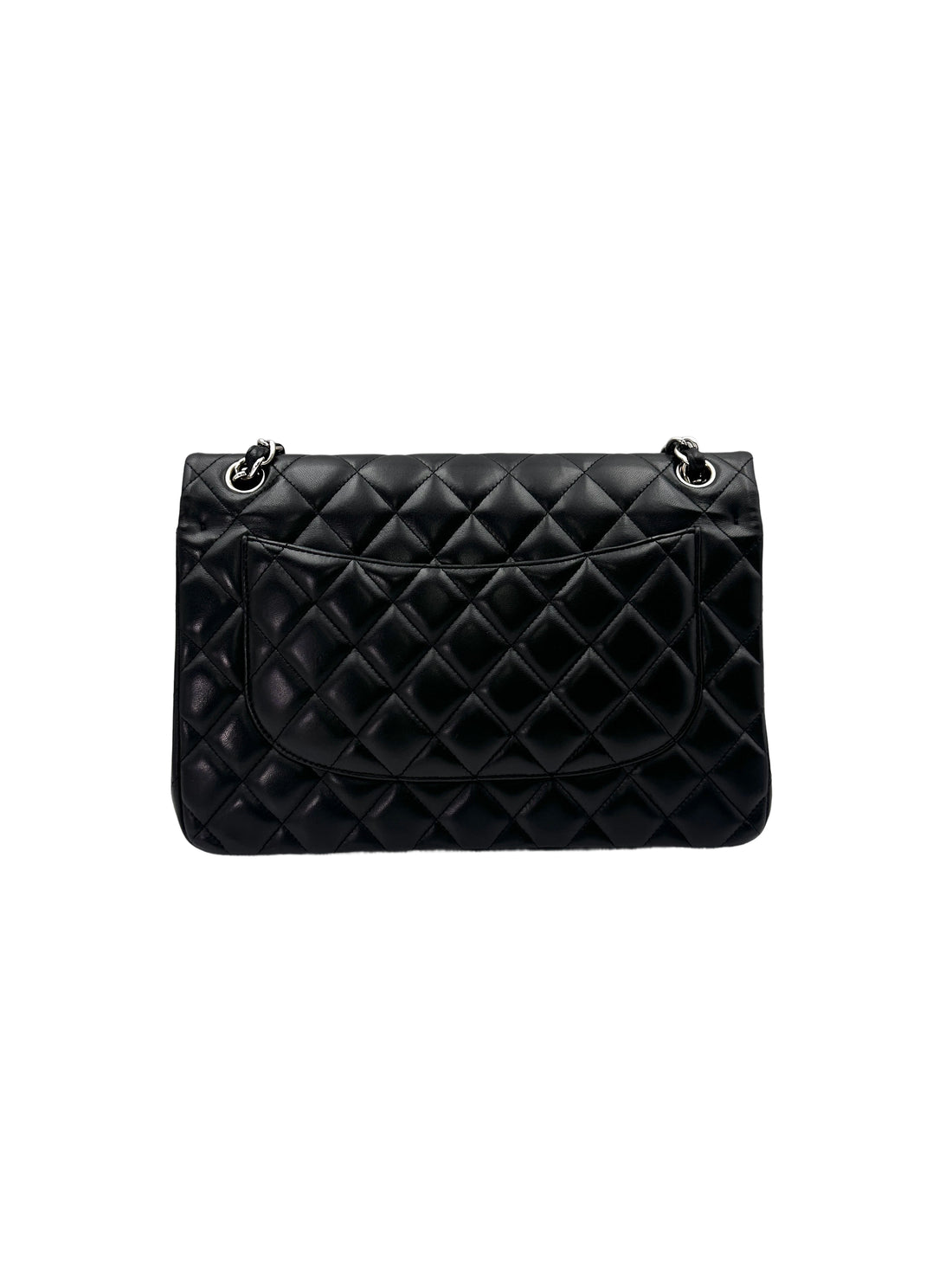 Chanel Classic Flap Black Quilted Leather Shoulder Bag With Silver Buckle(17***12) CC1623