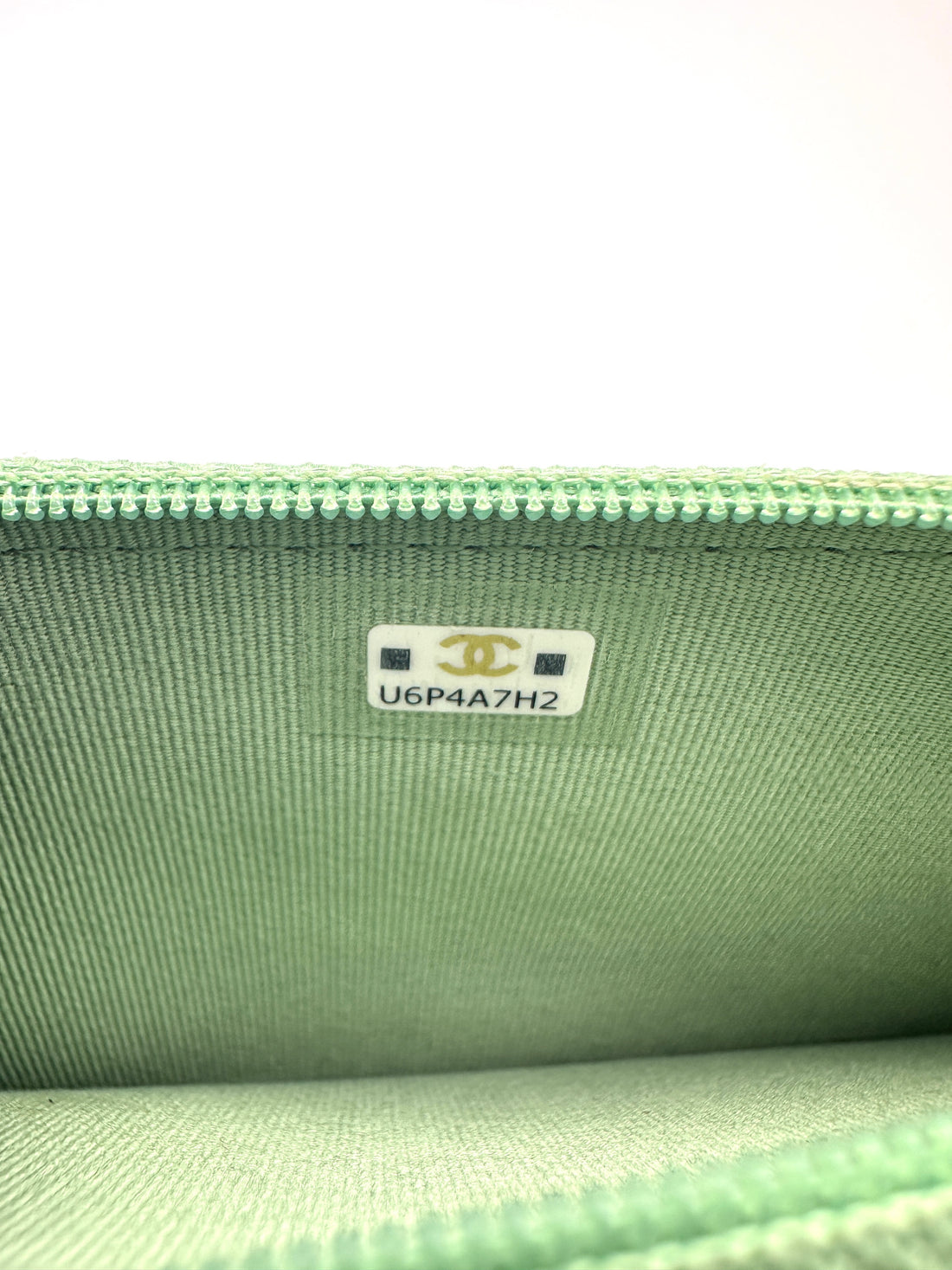 Chanel 19 Mint Green Qulited Leather Wallet On Chain With Gold Buckle(U6***H2) IRIS083