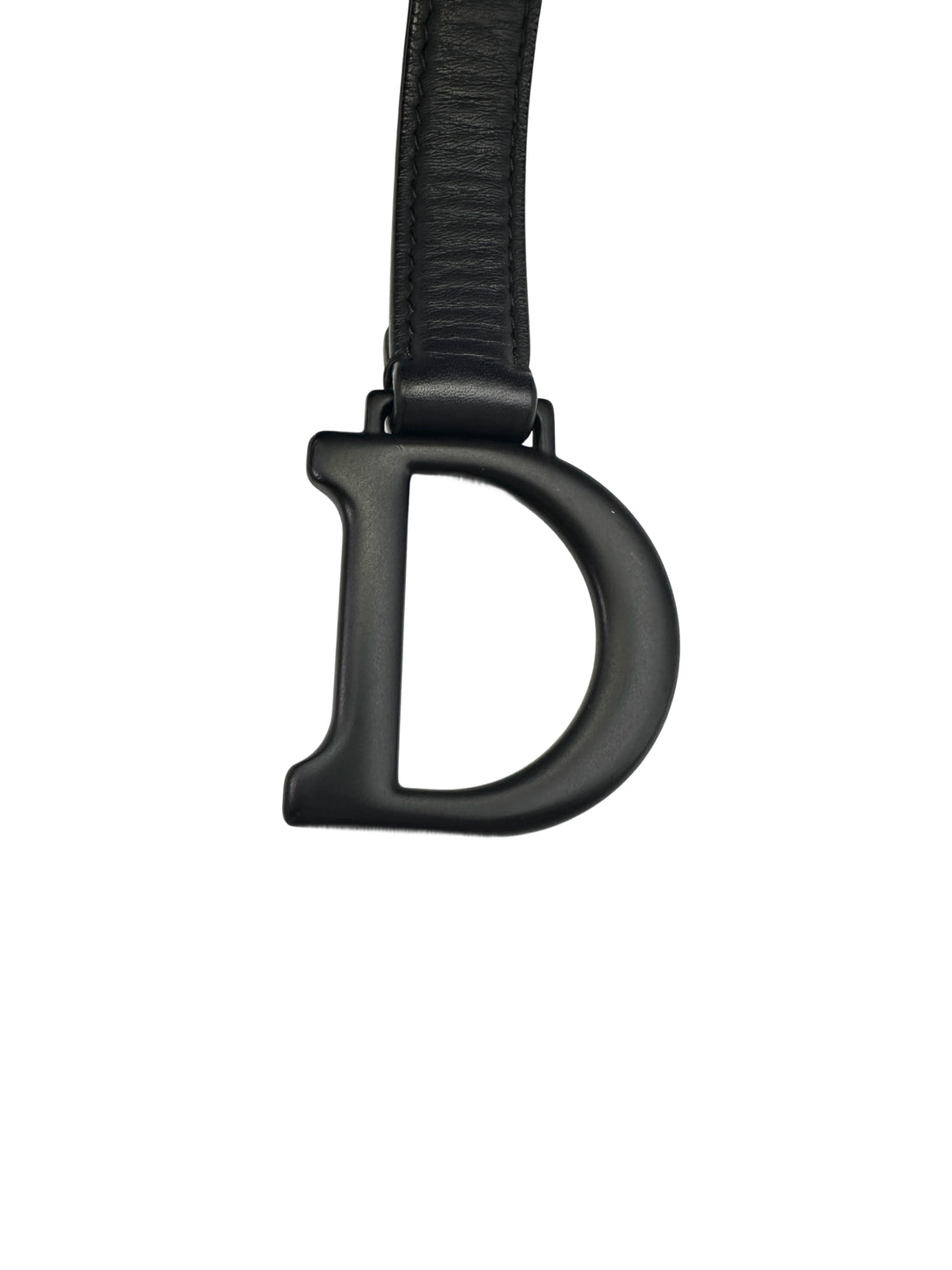 Christian Dior Ultra Matte Black Leather Small Size Saddle Bag DR606