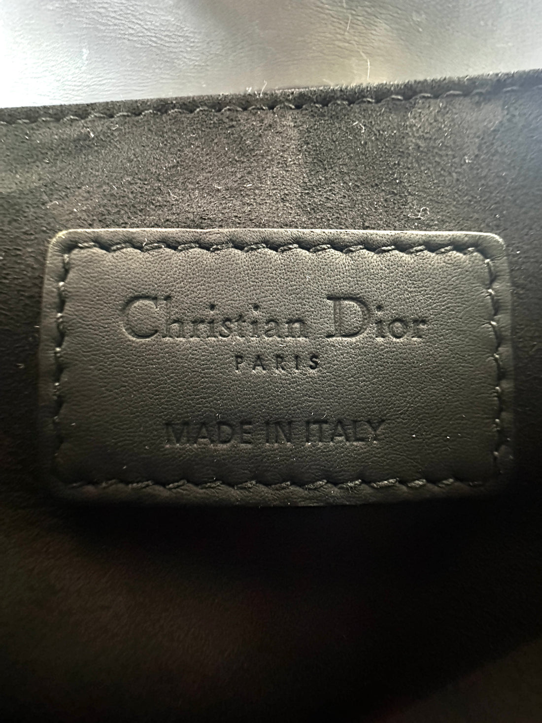 Christian Dior Ultra Matte Black Leather Small Size Saddle Bag DR606
