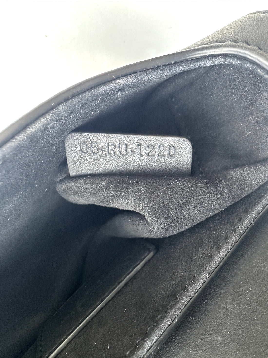 Christian Dior Ultra Matte Black Leather Small Size Saddle Bag DR606