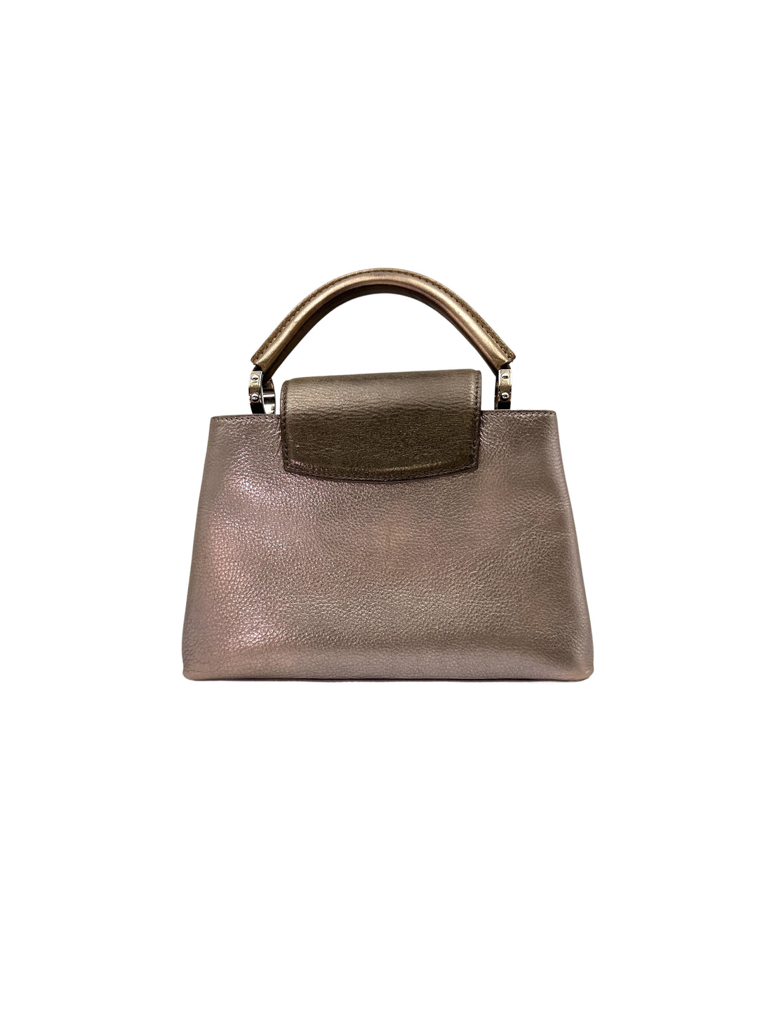 Louis Vuitton Capucines Grey Leather Top Handle Bag LV2288