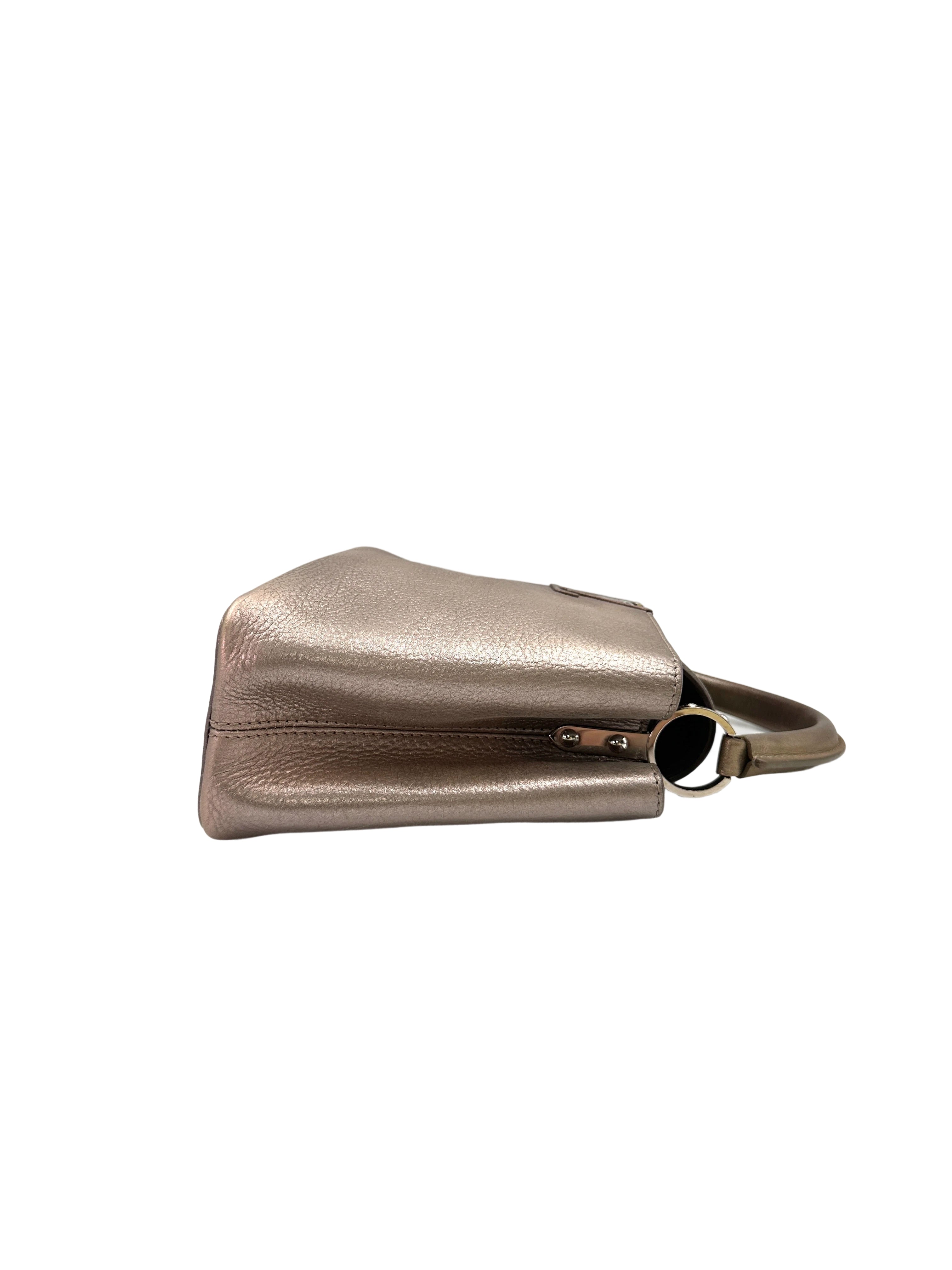 Louis Vuitton Capucines Grey Leather Top Handle Bag LV2288