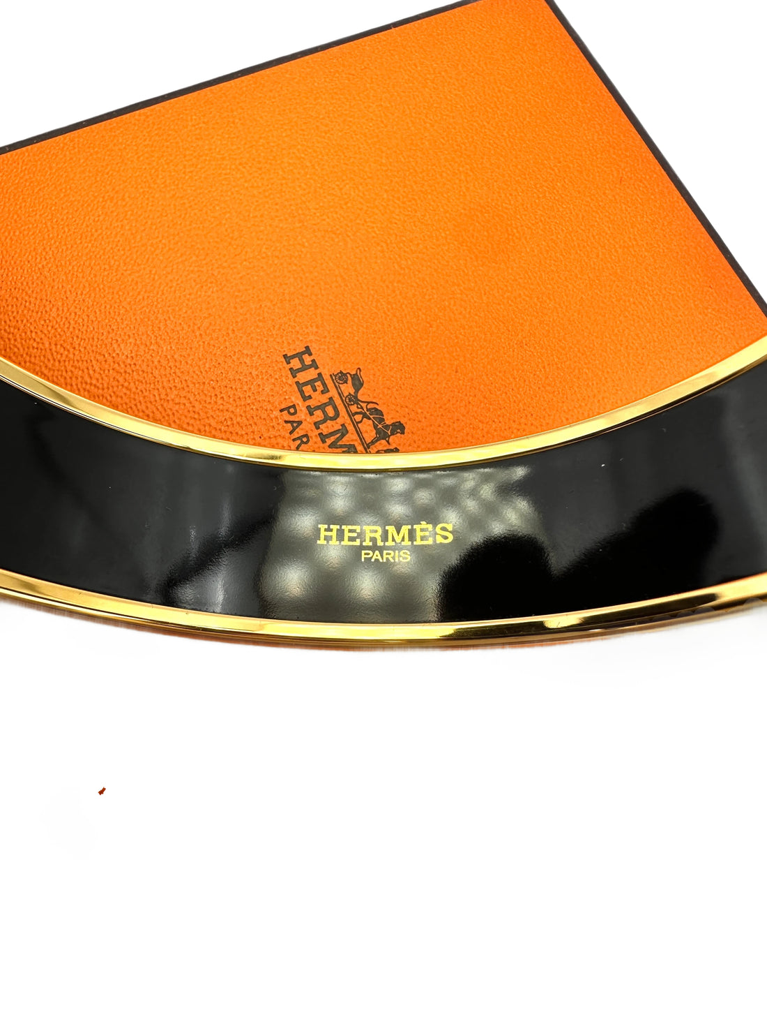 Hermes Orange Wide Enamel Bangle IRIS108