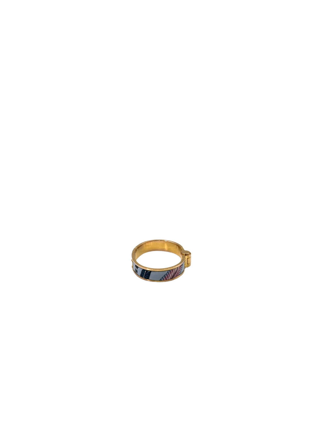 Hermes Savana Dance Charniere Hinged Enamel Bracelet IRIS103