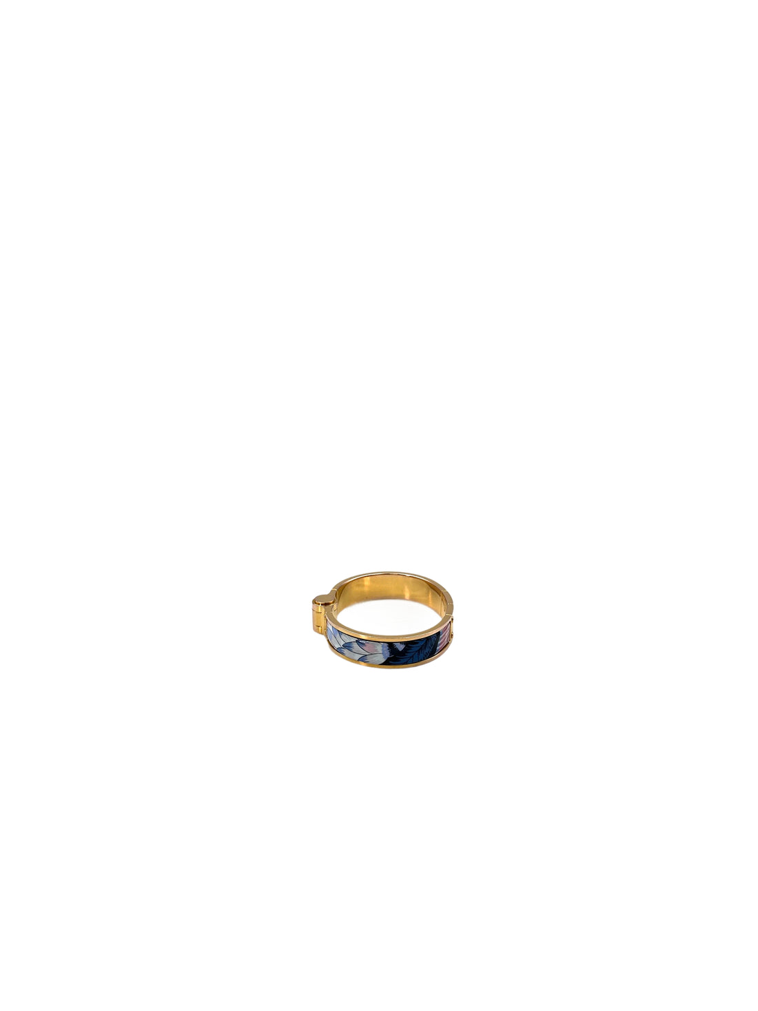 Hermes Savana Dance Charniere Hinged Enamel Bracelet IRIS103
