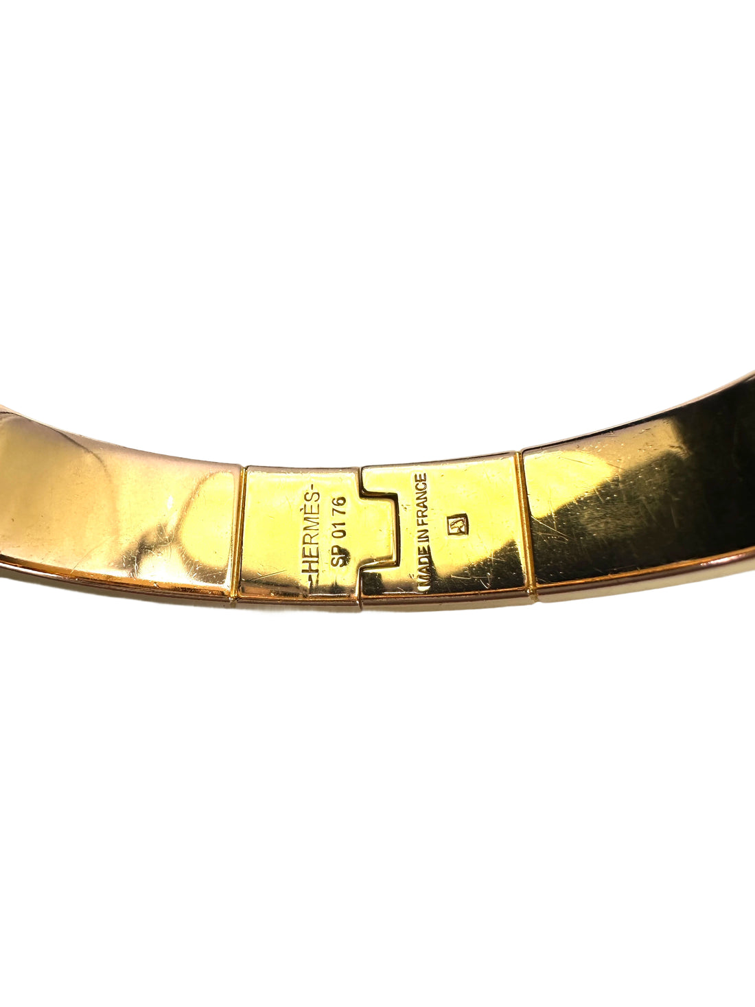 Hermes Savana Dance Charniere Hinged Enamel Bracelet IRIS103