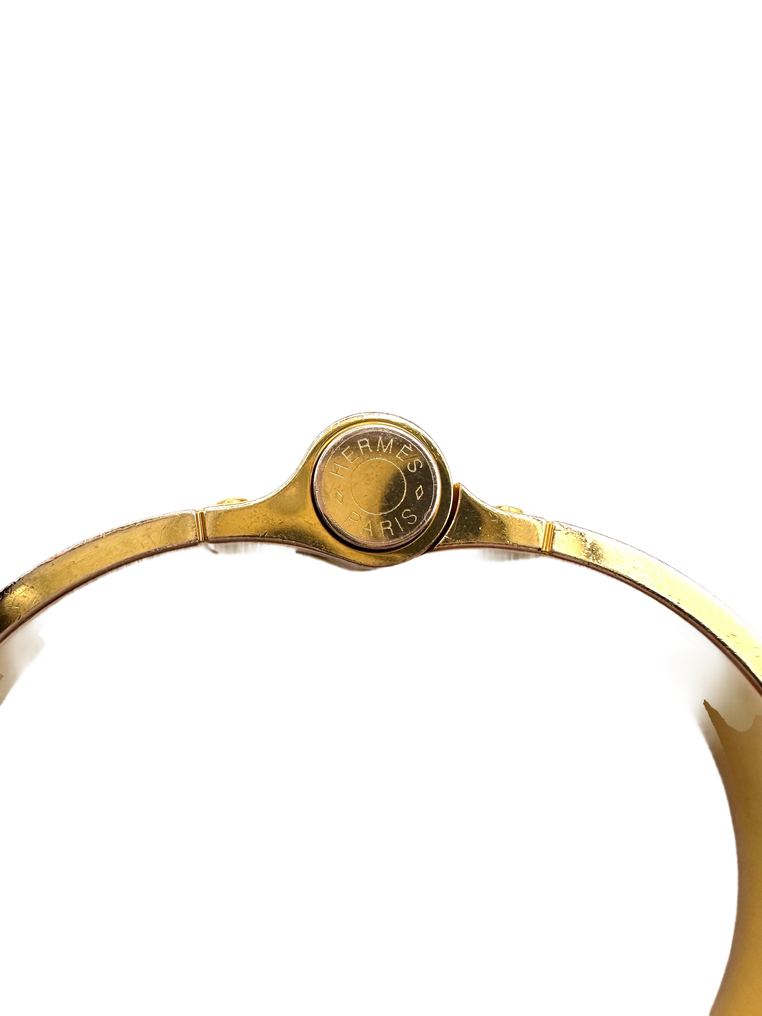 Hermes Savana Dance Charniere Hinged Enamel Bracelet IRIS103