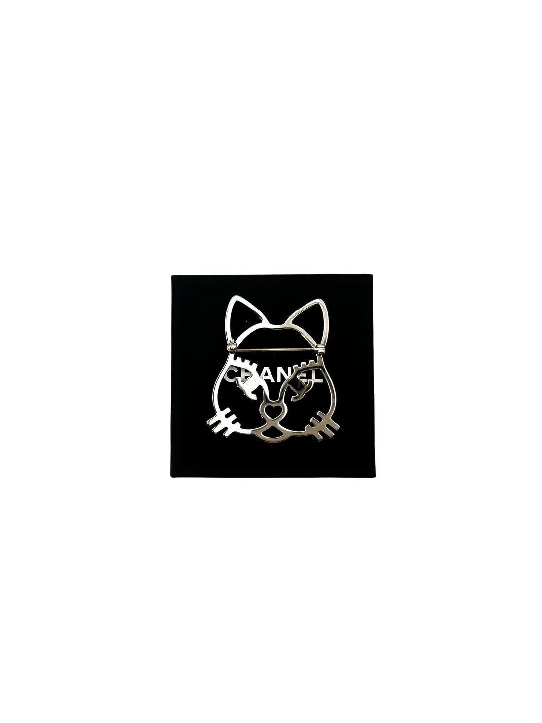 Chanel Crystal Choupette Cat Emoji Brooch IRIS105