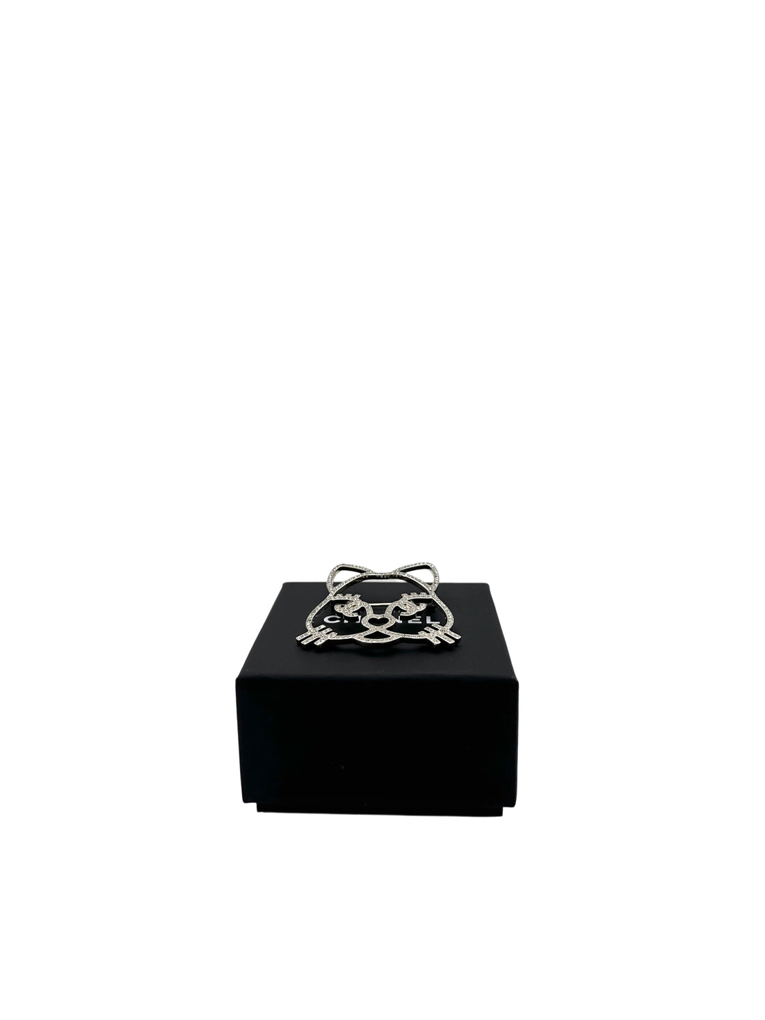 Chanel Crystal Choupette Cat Emoji Brooch IRIS105