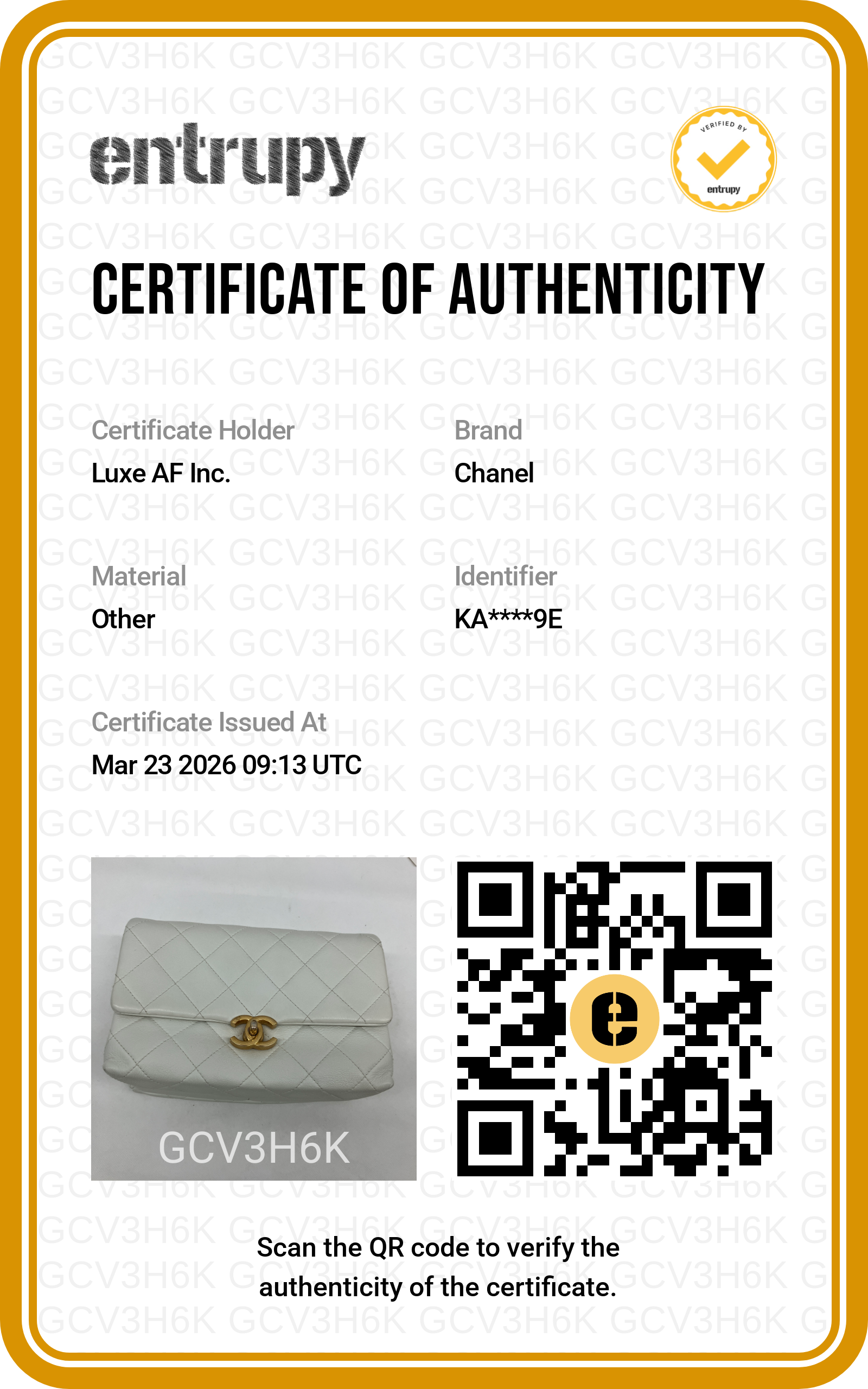 Chanel 23S White Quilted Leather Flap Bag With Gold Hardware(KA***9E) IRIS100