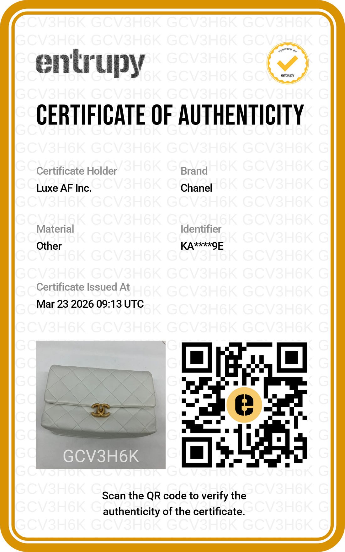 Chanel 23S White Quilted Leather Flap Bag With Gold Hardware(KA***9E) IRIS100