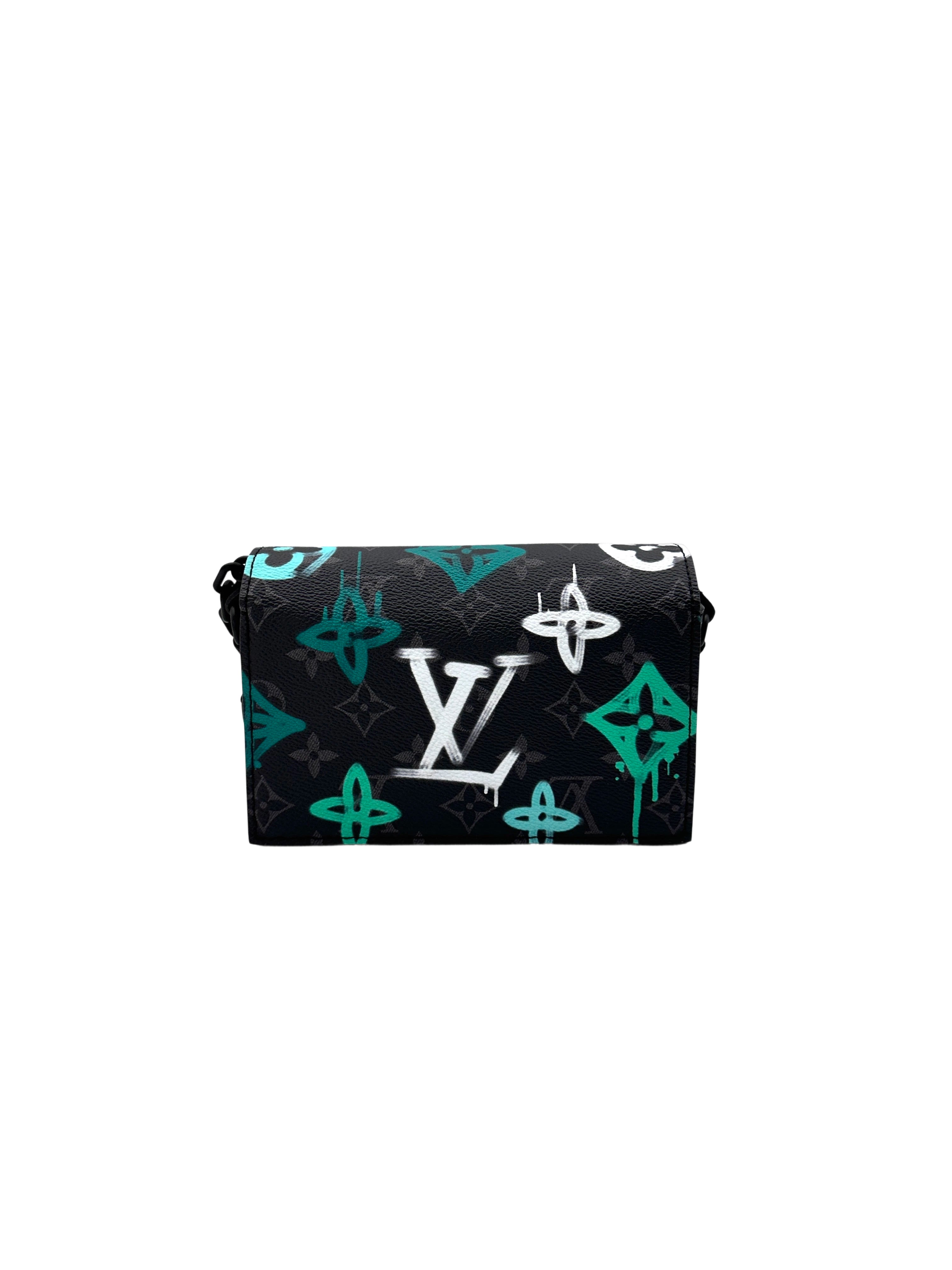 Louis Vuitton Steamer Wearable LV Graffiti Multicolor Monogram Eclipse Wallet IRIS099
