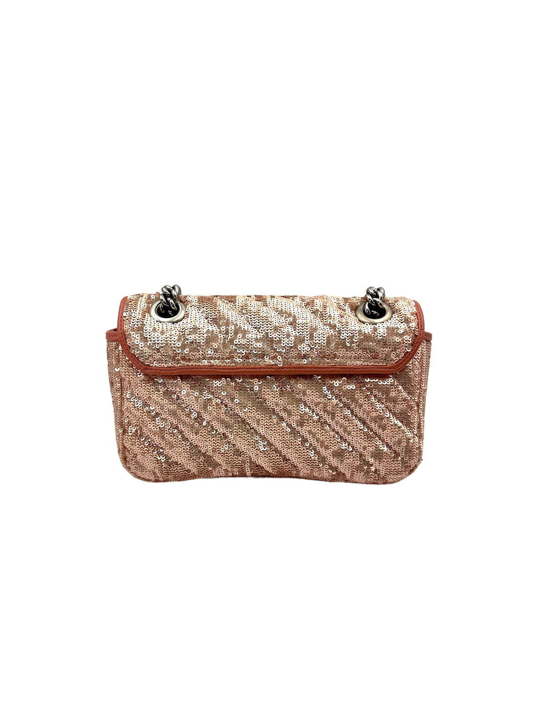 Gucci GG Marmont Pink/Silver Sequin Flap Bag GG800