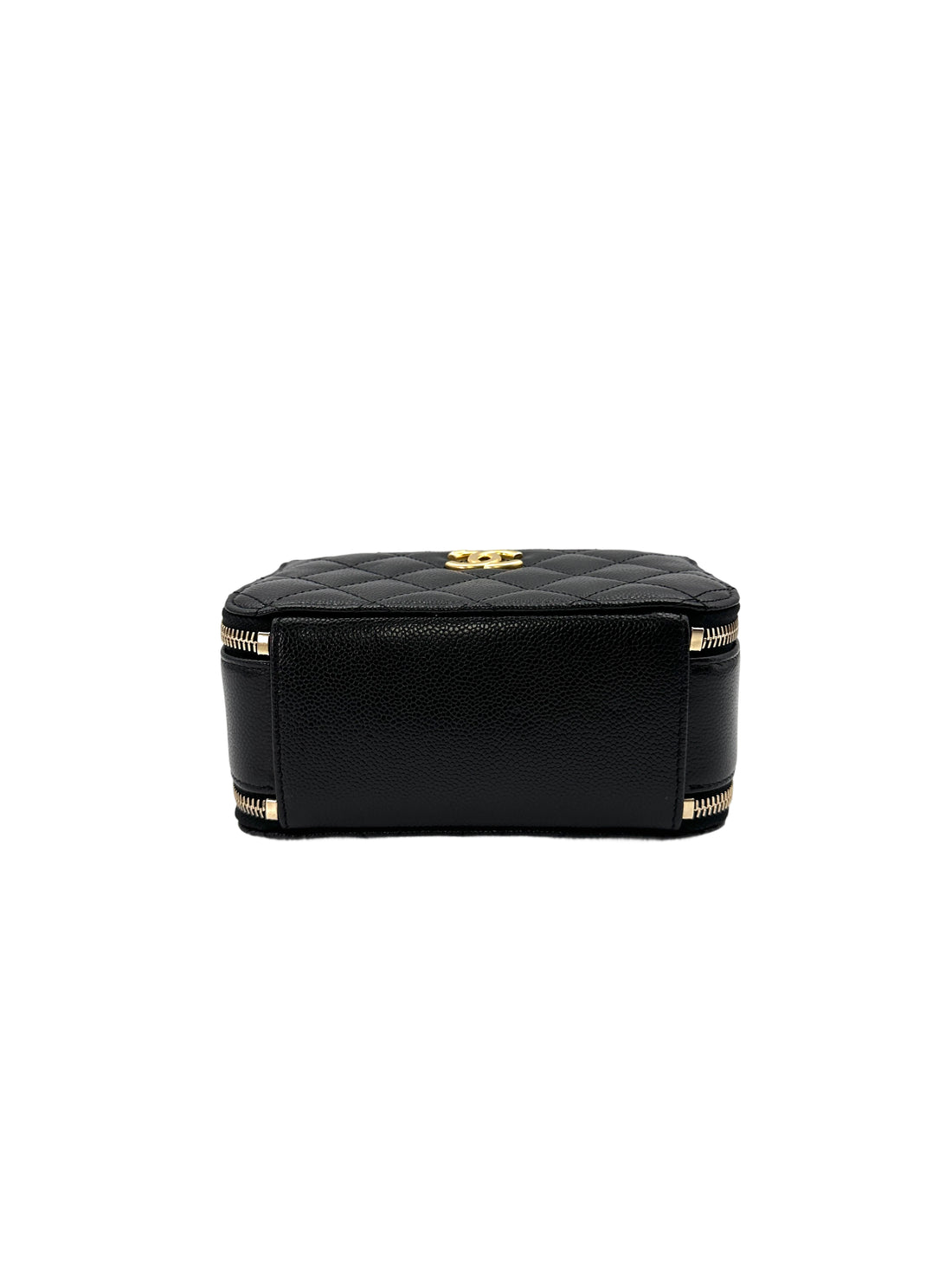 Chanel 22S Black Quilted Leather Top Handle Vanity Case(XE***LH) CC1629