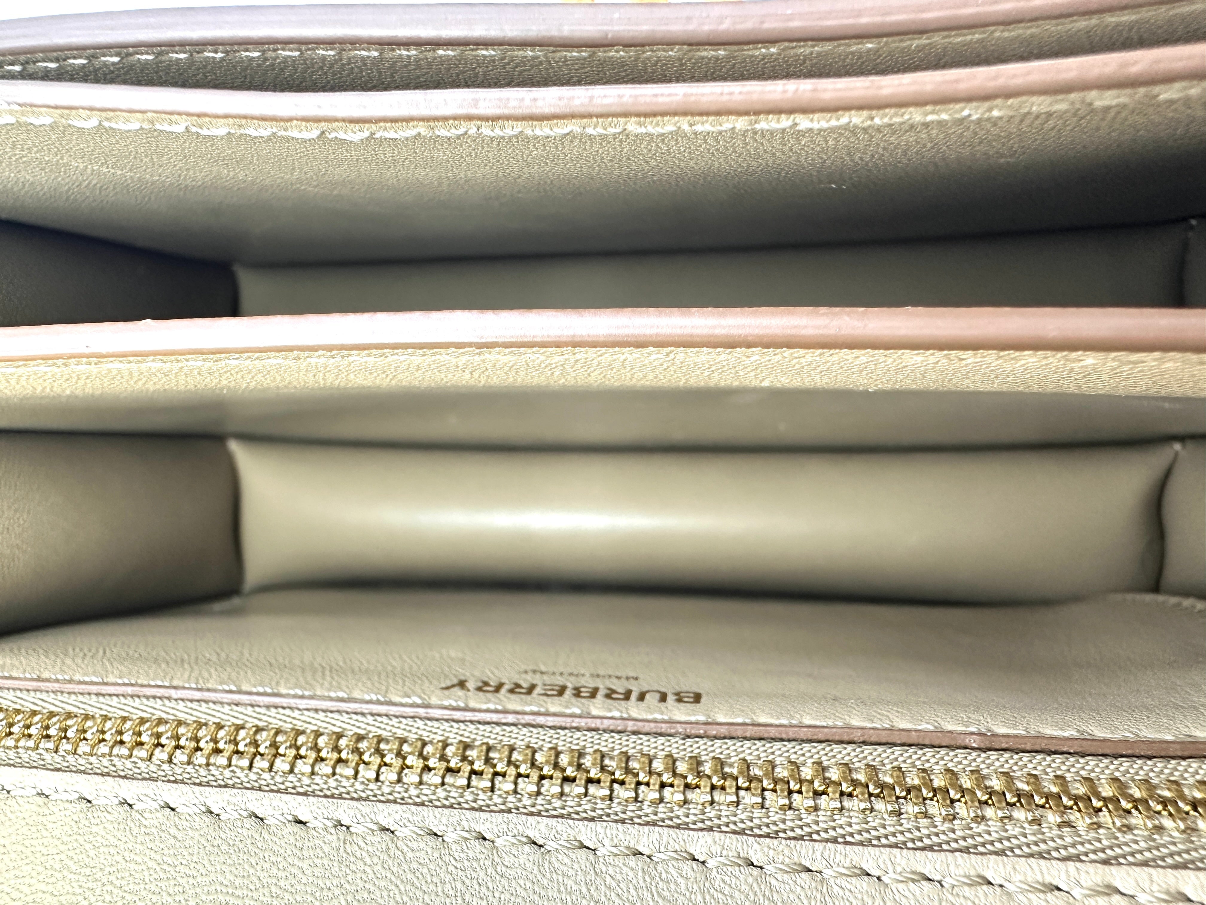 Burberry TB Monogram Print Leather Shoulder Bag BR44