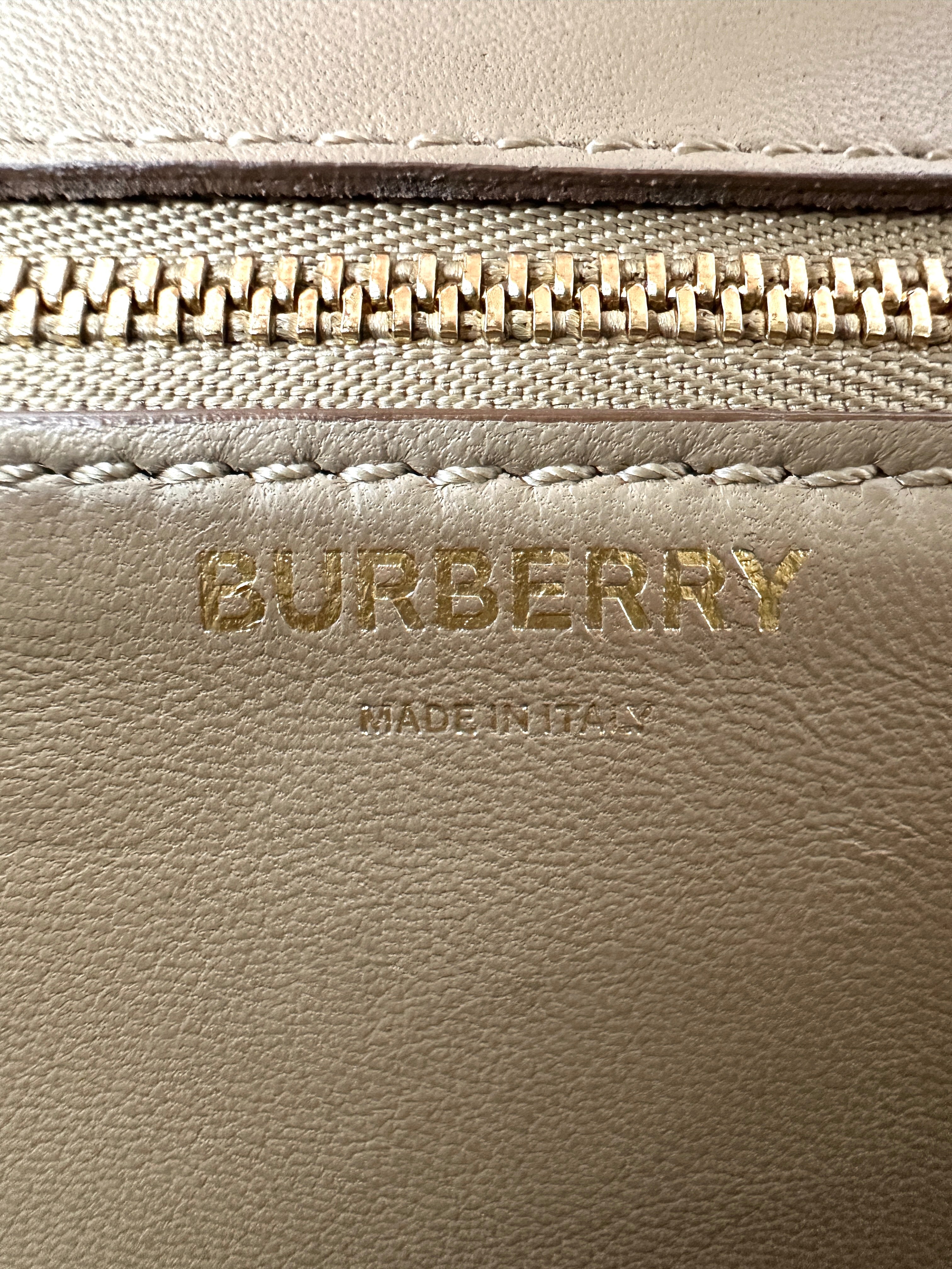 Burberry TB Monogram Print Leather Shoulder Bag BR44