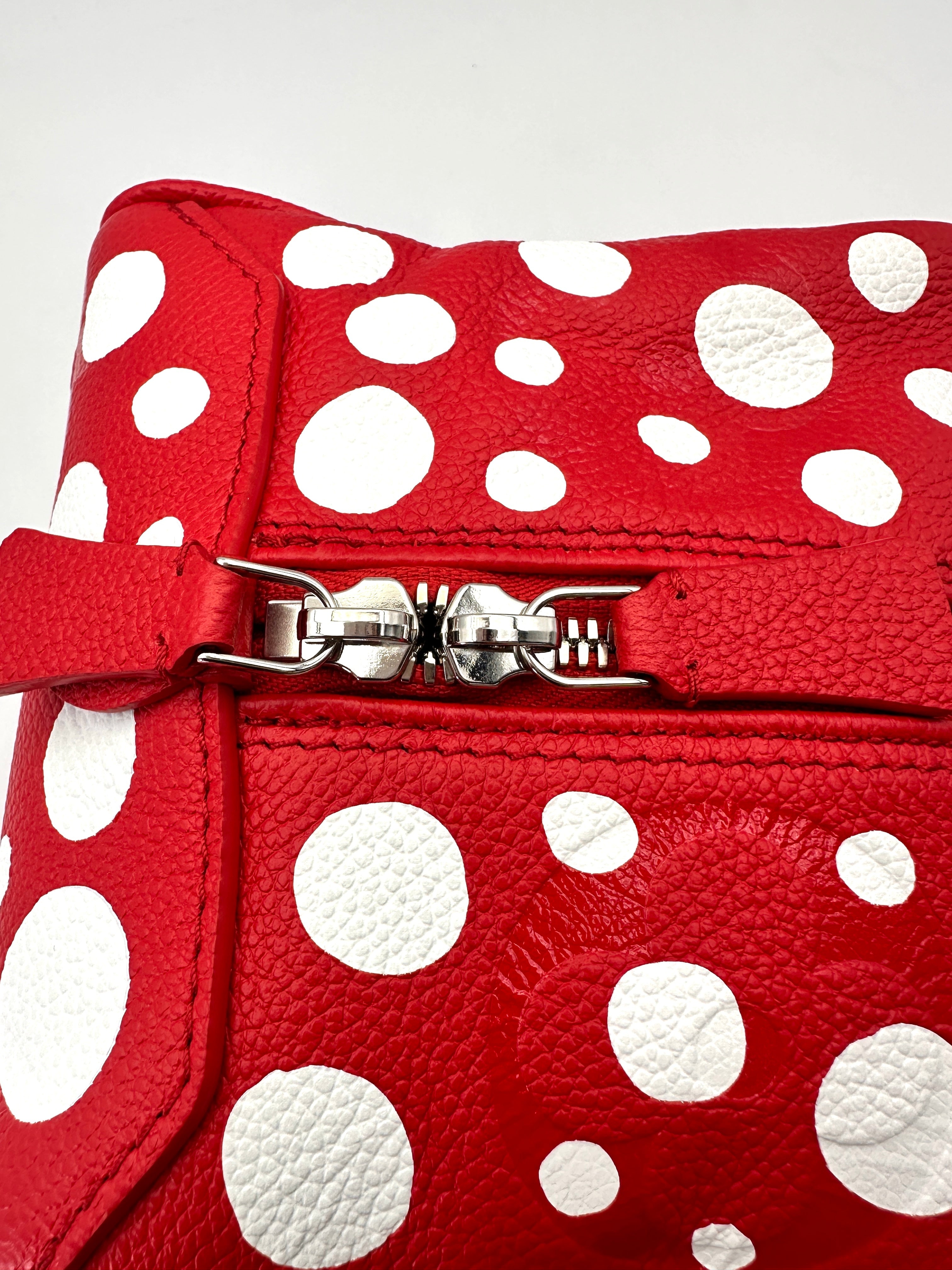 Louis Vuitton x Yayoi Kusama Red Infinity Dots Monogram Empreinte Square Bag LV2295