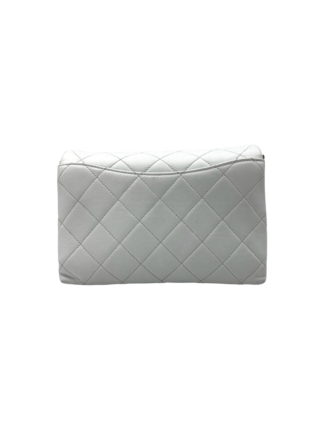 Chanel 23S White Quilted Leather Flap Bag With Gold Hardware(KA***9E) IRIS100