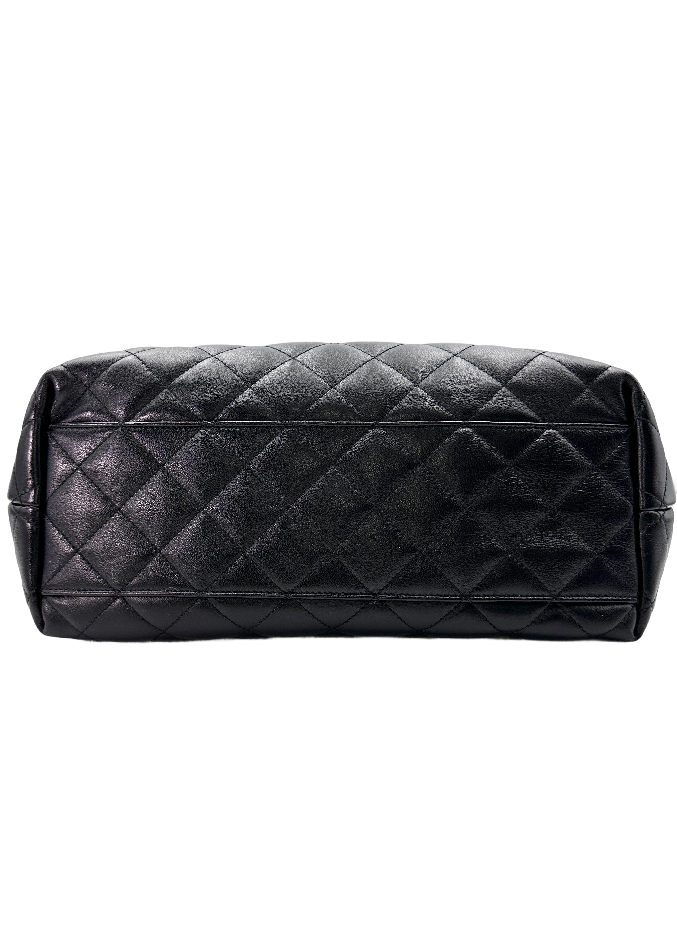 Saint Laurent YSL Icare Maxi Black Quilted Lambskin Large Size Shopping Bag SL180