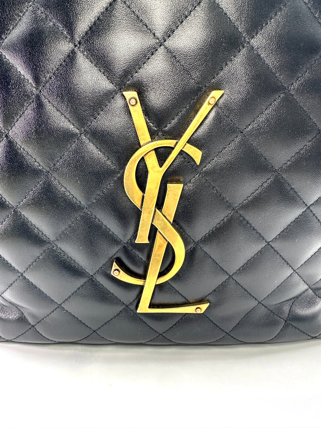 Saint Laurent YSL Icare Maxi Black Quilted Lambskin Large Size Shopping Bag SL180