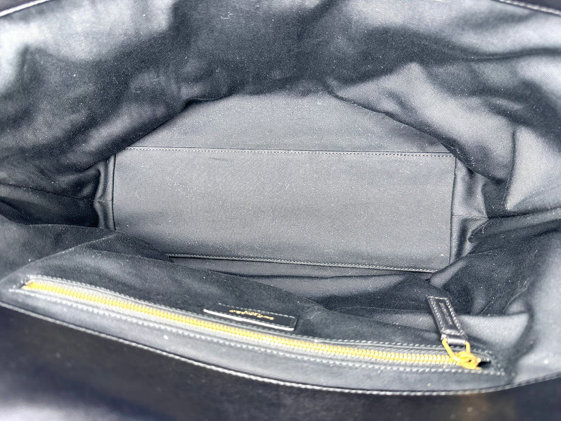 Saint Laurent YSL Icare Maxi Black Quilted Lambskin Large Size Shopping Bag SL180