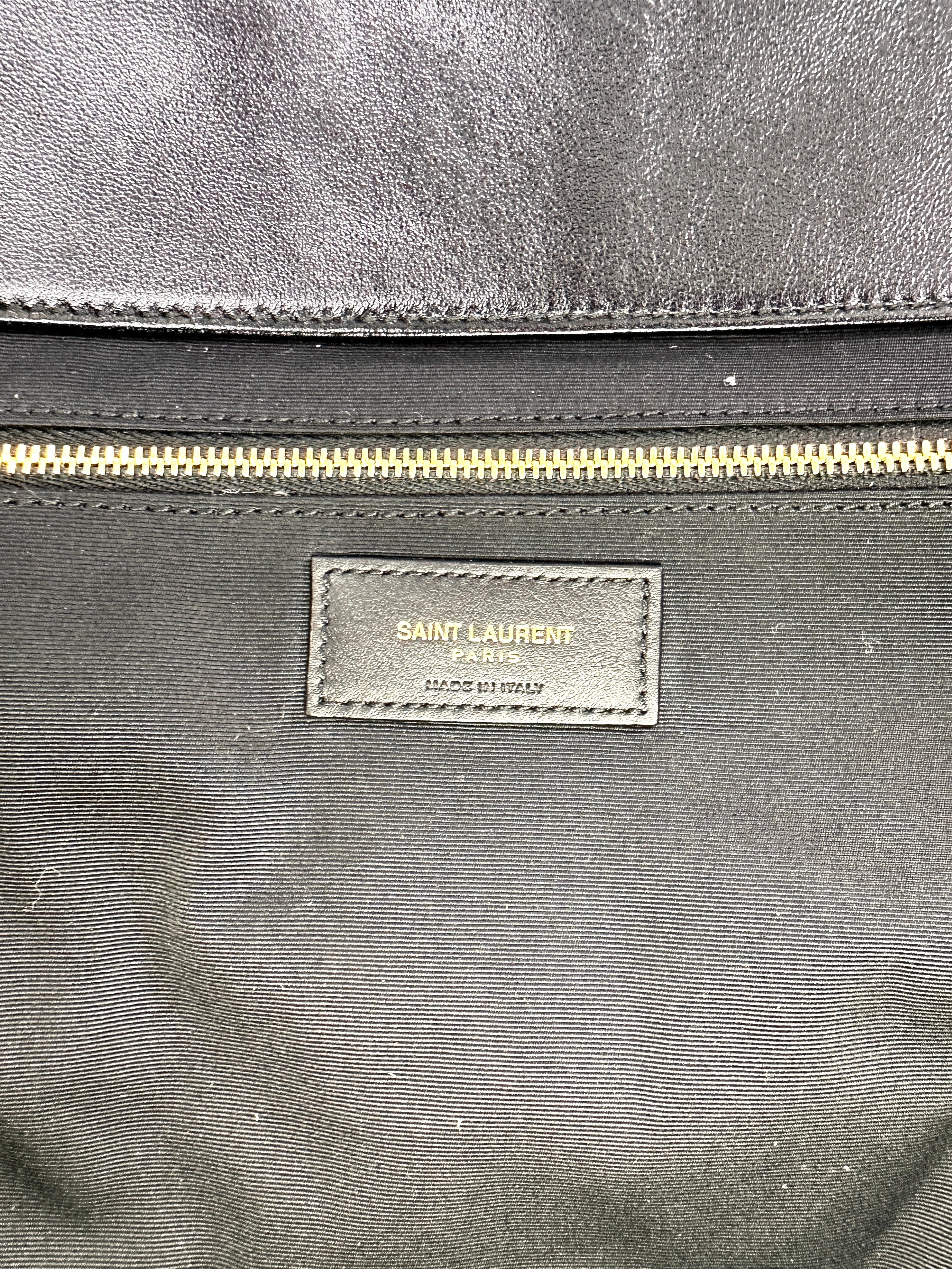 Saint Laurent YSL Icare Maxi Black Quilted Lambskin Large Size Shopping Bag SL180