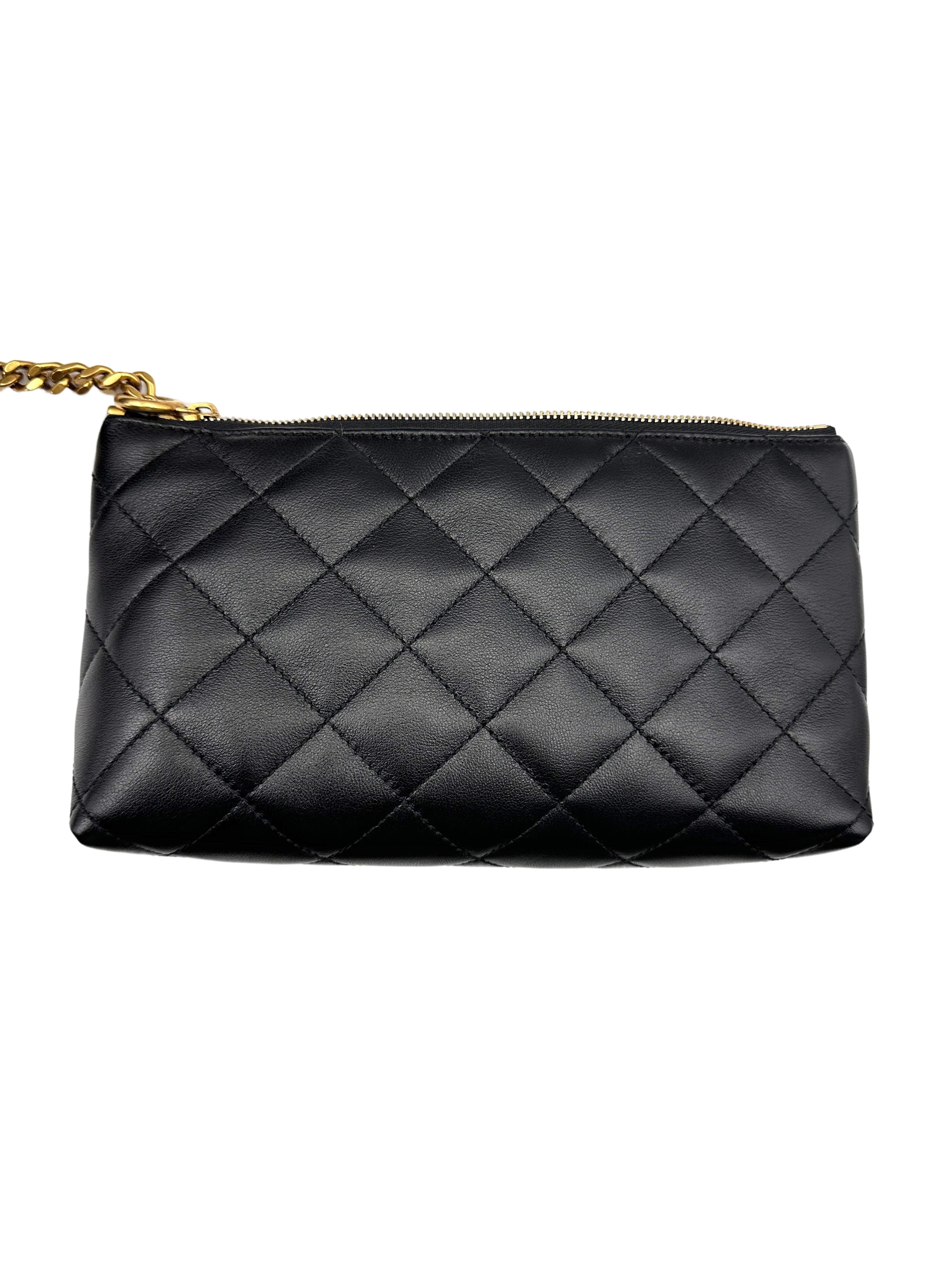 Saint Laurent YSL Icare Maxi Black Quilted Lambskin Large Size Shopping Bag SL180