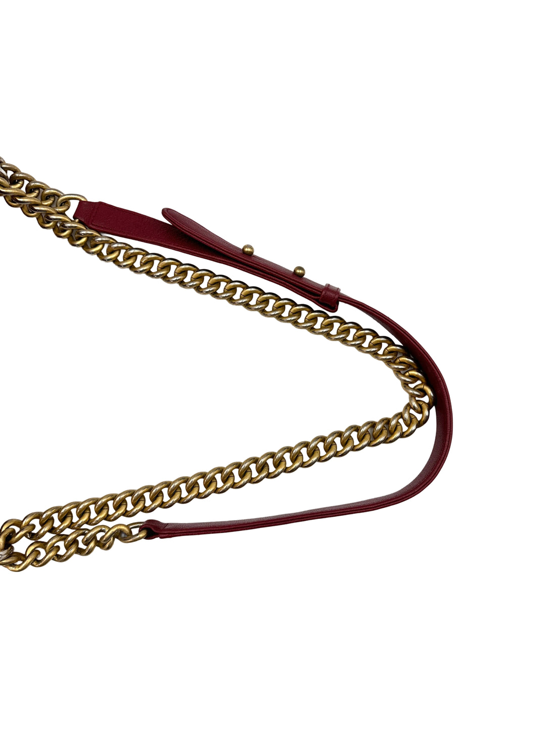 Chanel LeBoy Red Quilted Leather Medium Size Flap Bag With Gold Buckle(26***19) CC1631