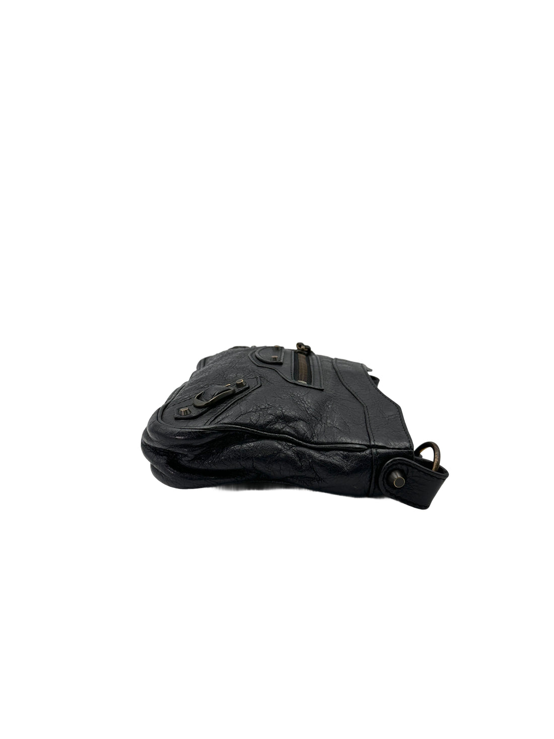 Balenciaga Black Leather Moto Bag BB60