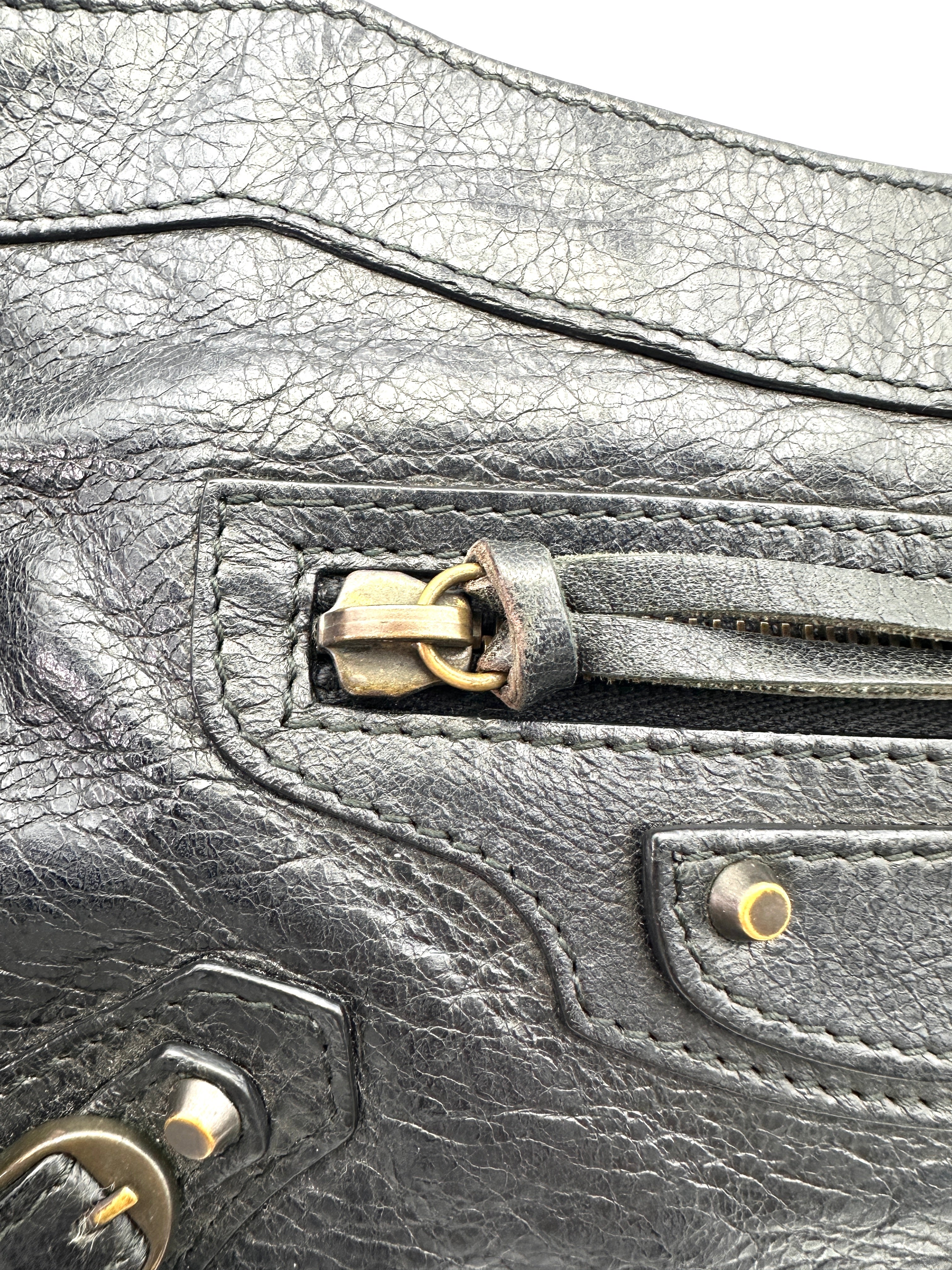 Balenciaga Black Leather Moto Bag BB60