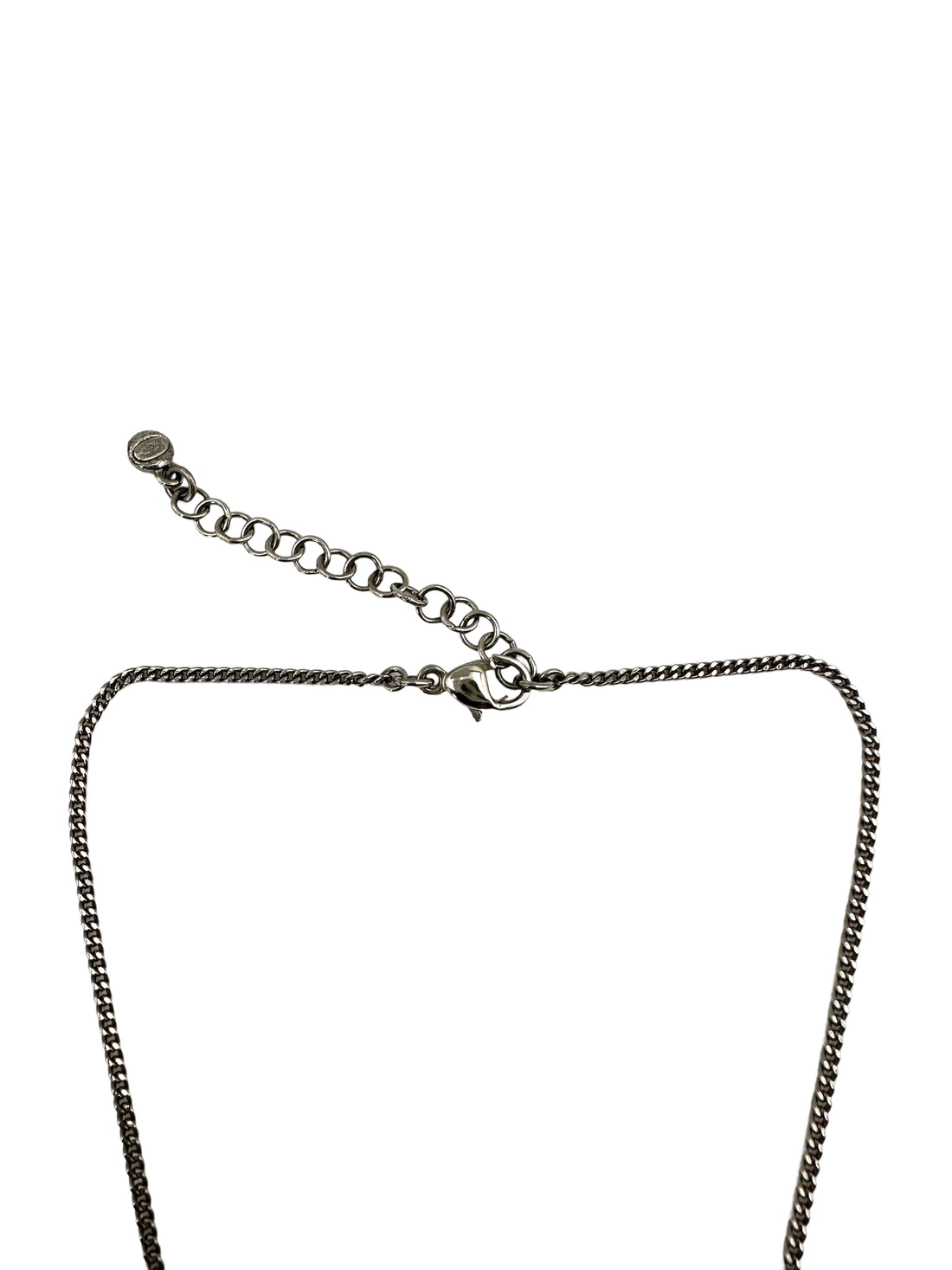 Chanel CC Logo Crystal Flower Pendant Necklace IRIS102