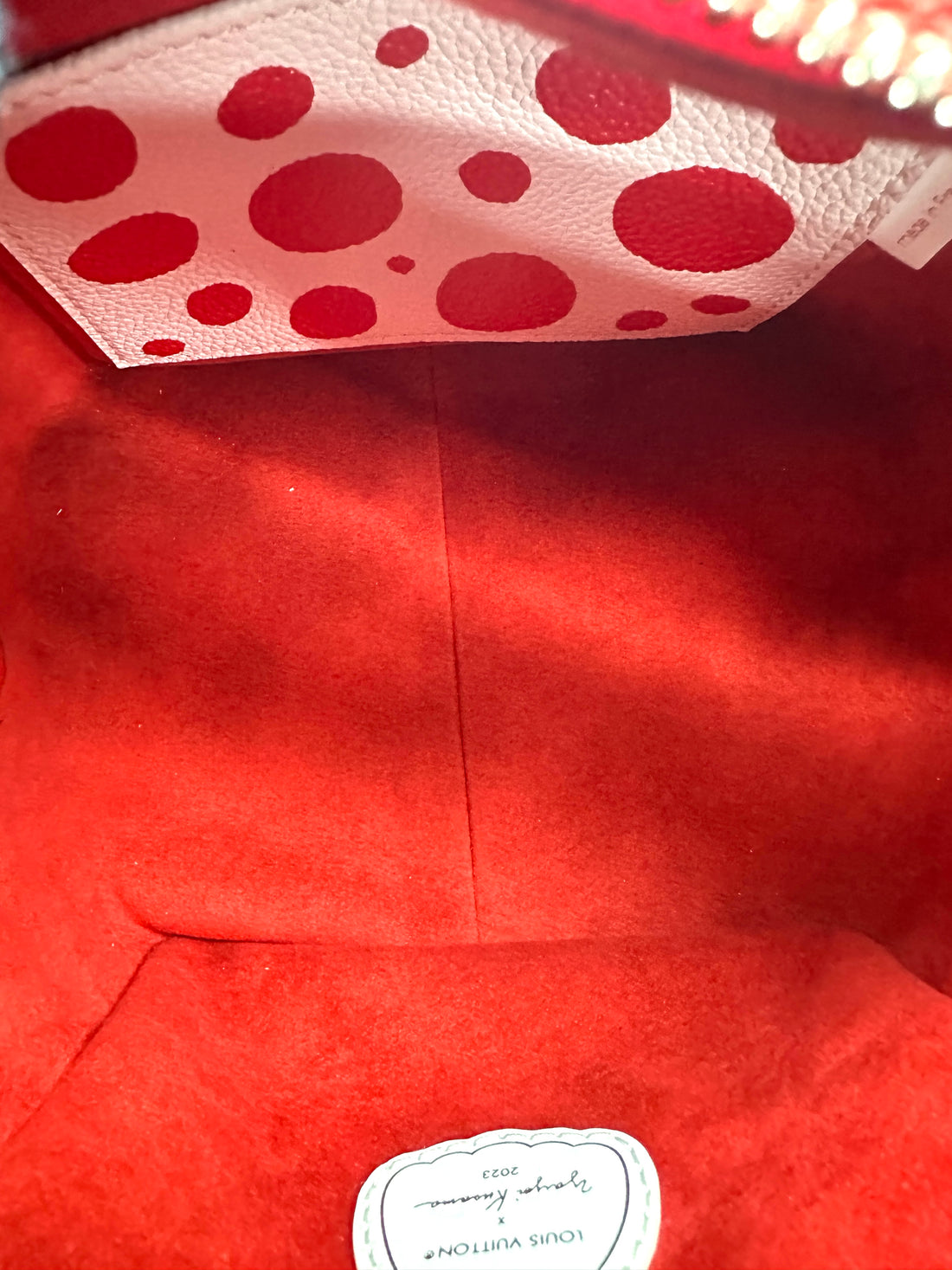Louis Vuitton x Yayoi Kusama Red Infinity Dots Monogram Empreinte Square Bag LV2293