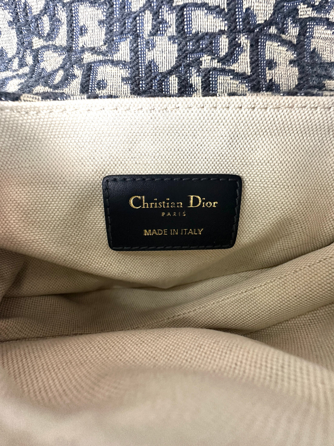 Christian Dior Oblique Black Jacquard Small Size Saddle Bag DR608
