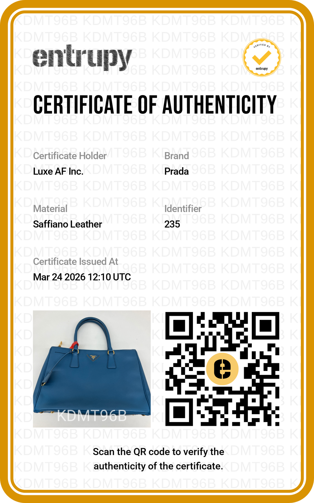 Prada Galleria Blue Saffiano Handle Bag PR218