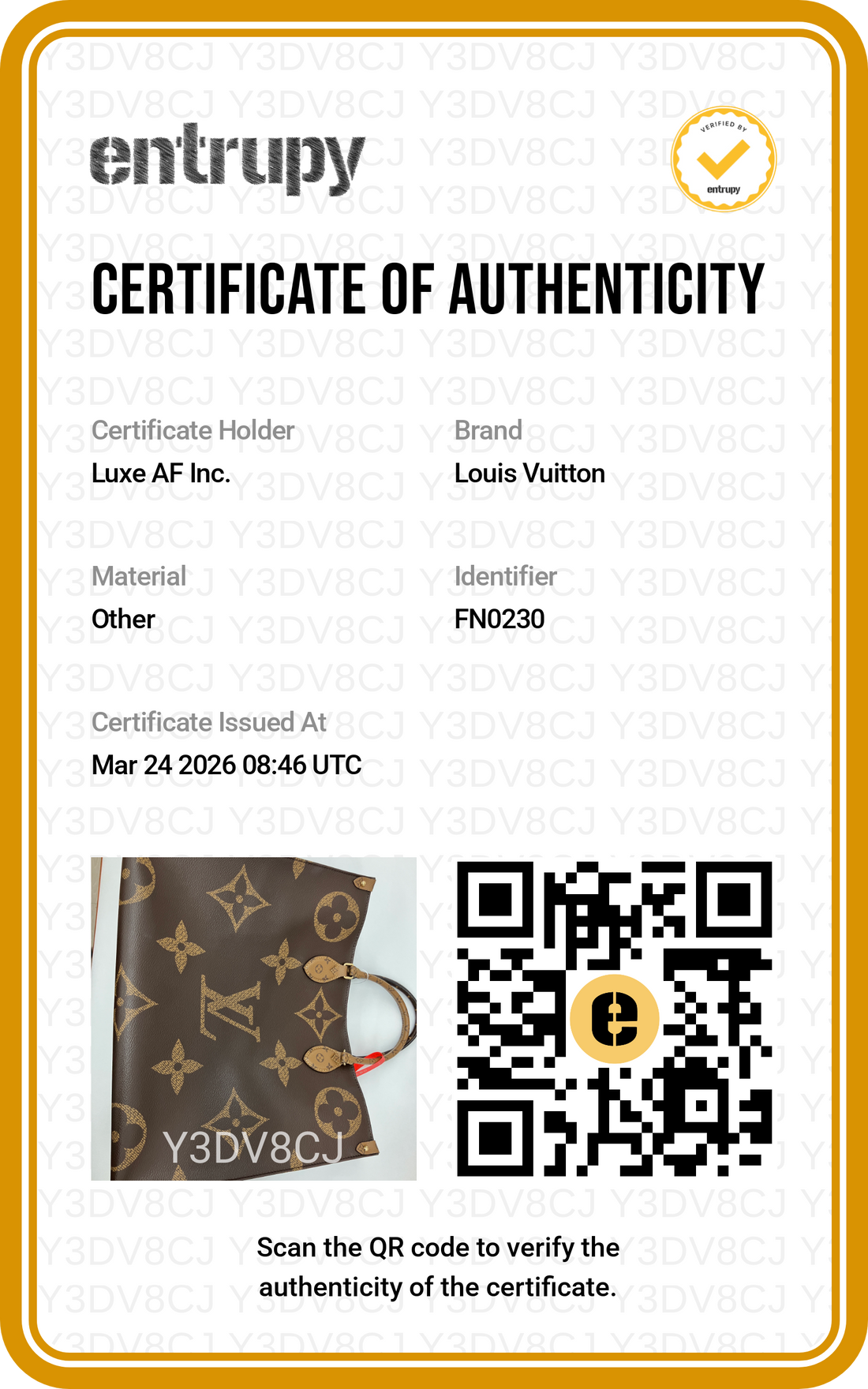Louis Vuitton OnTheGo Brown Monogram Tote Handle Bag LV2302