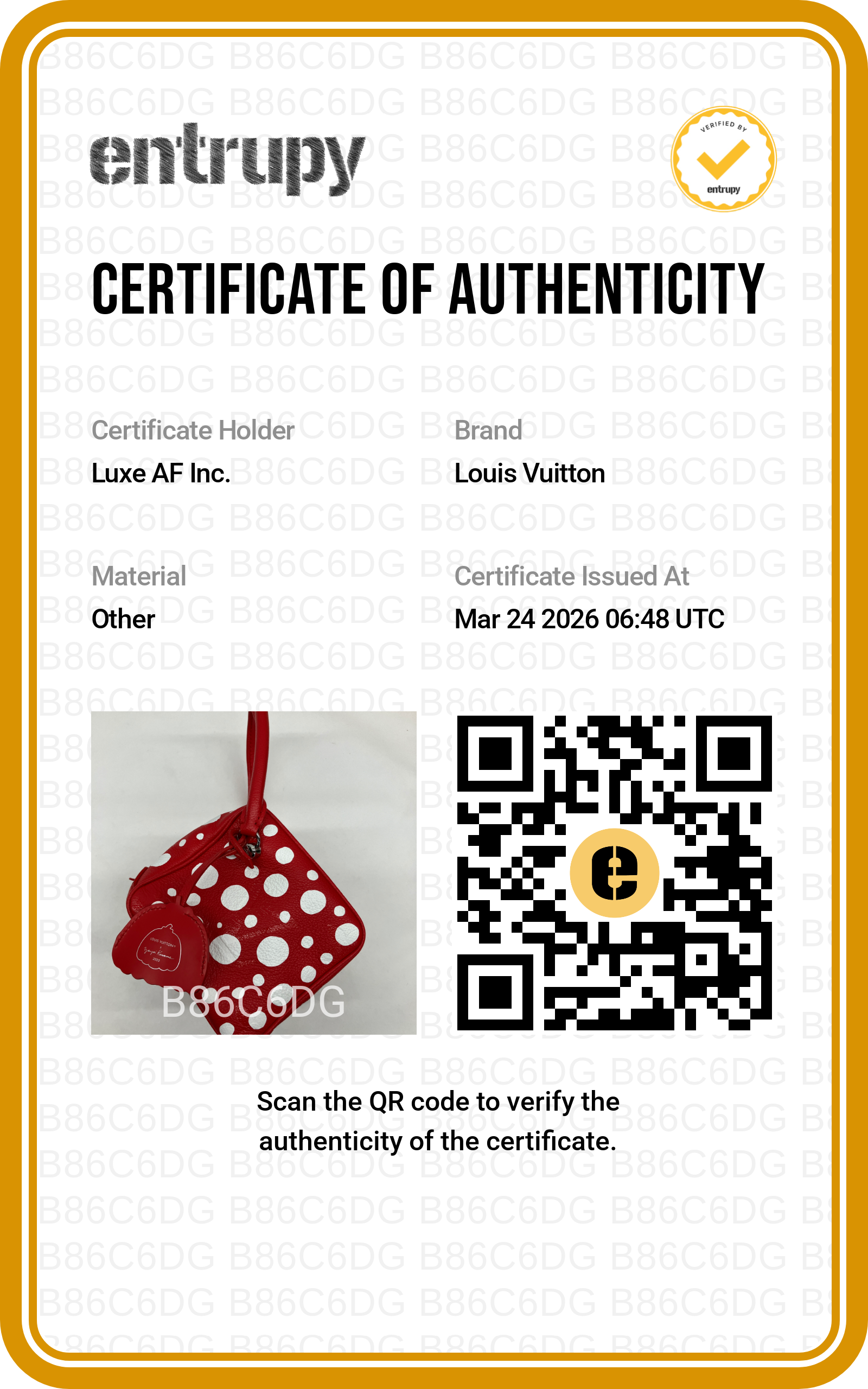 Louis Vuitton x Yayoi Kusama Red Infinity Dots Monogram Empreinte Square Bag LV2295