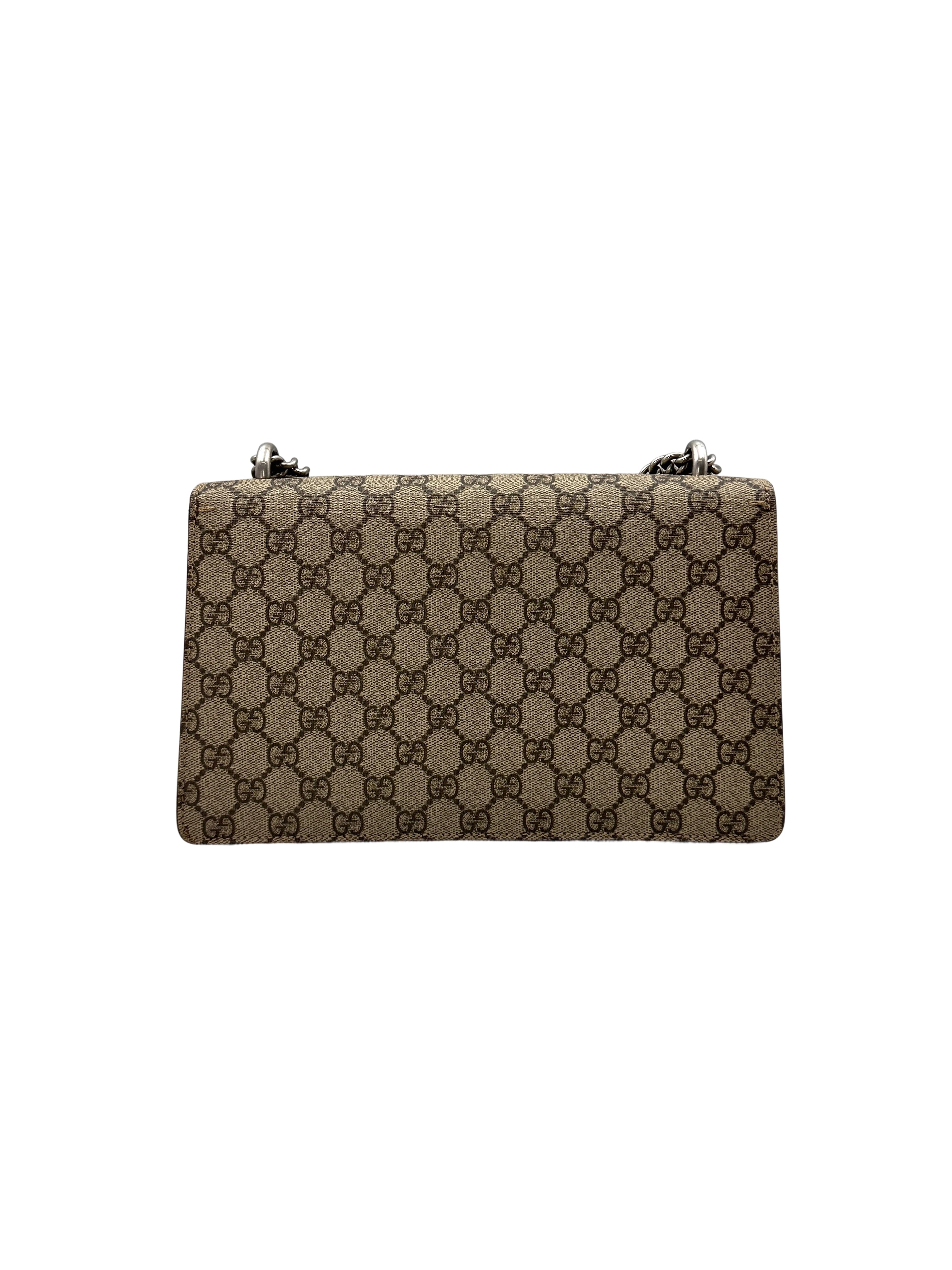 Gucci Dionysus GG Supreme Canvas Shoulder Bag With Red Trim GG802