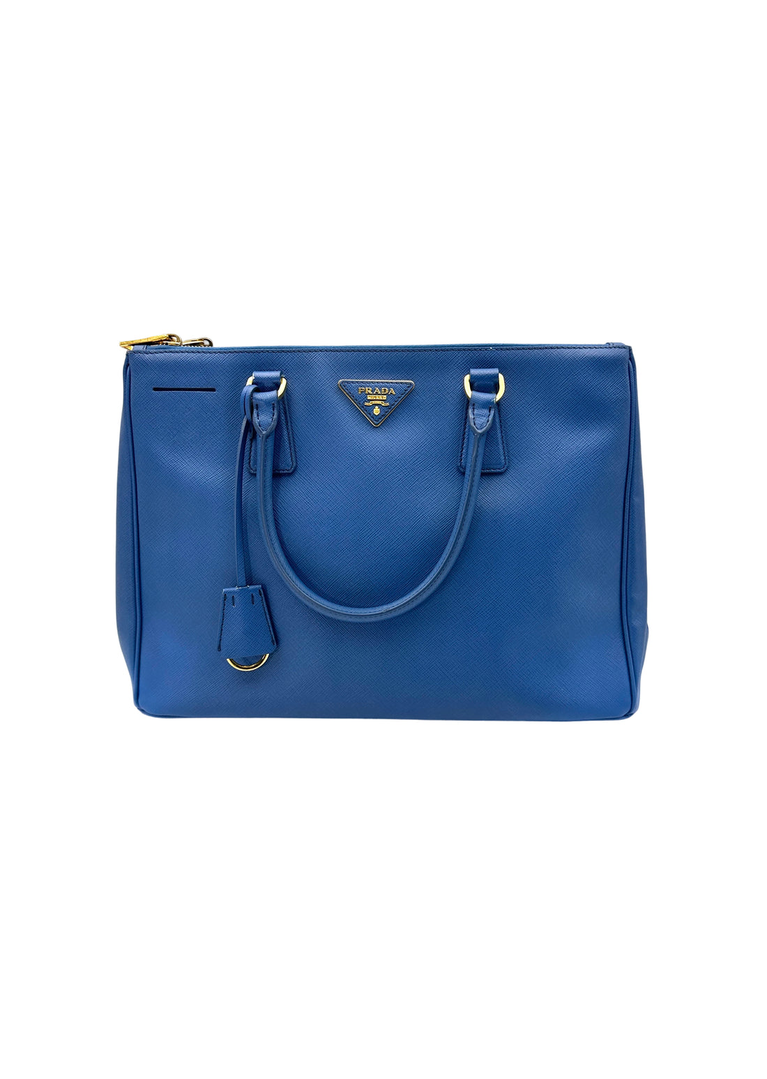 Prada Galleria Blue Saffiano Handle Bag PR218