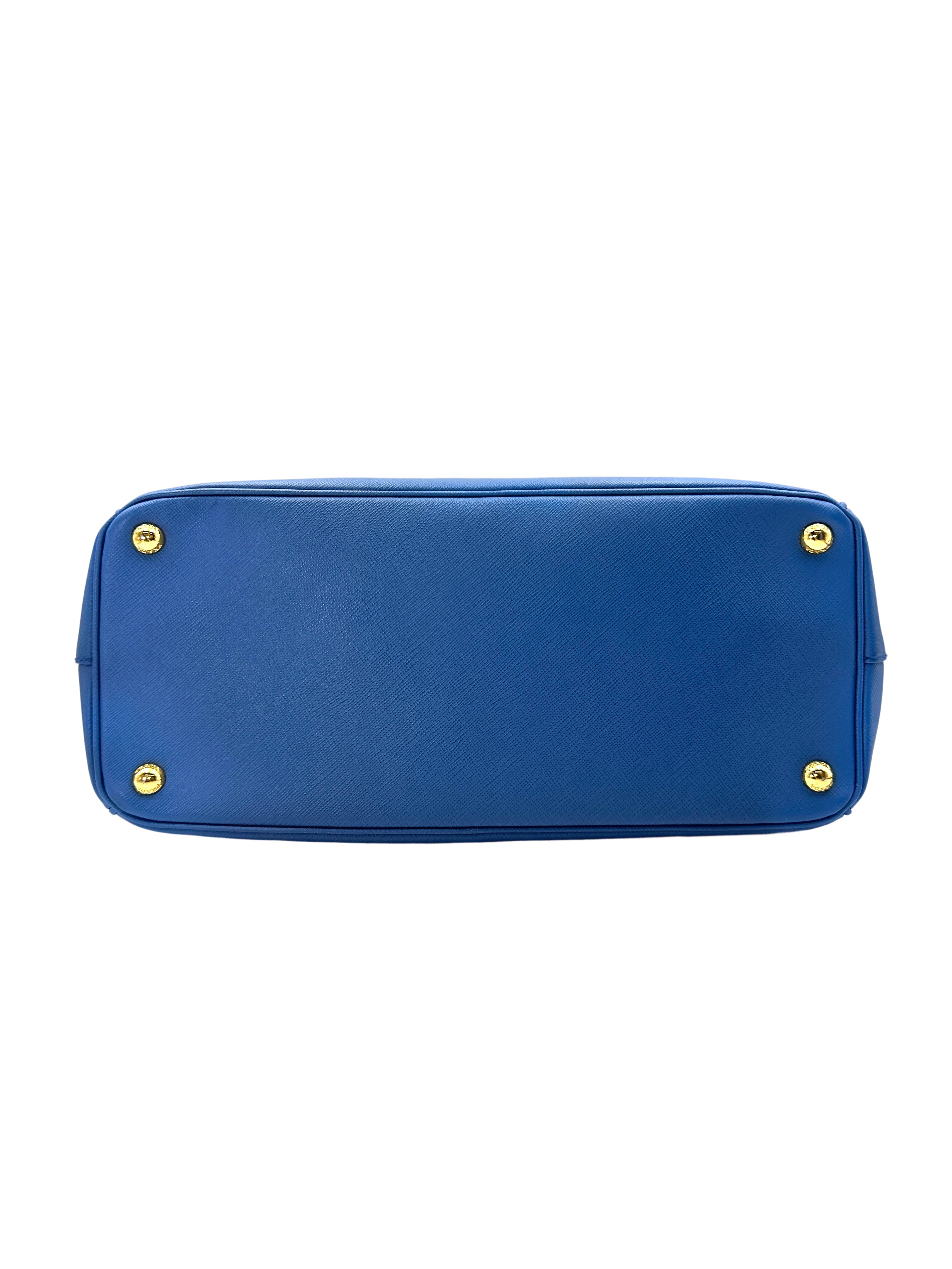 Prada Galleria Blue Saffiano Handle Bag PR218