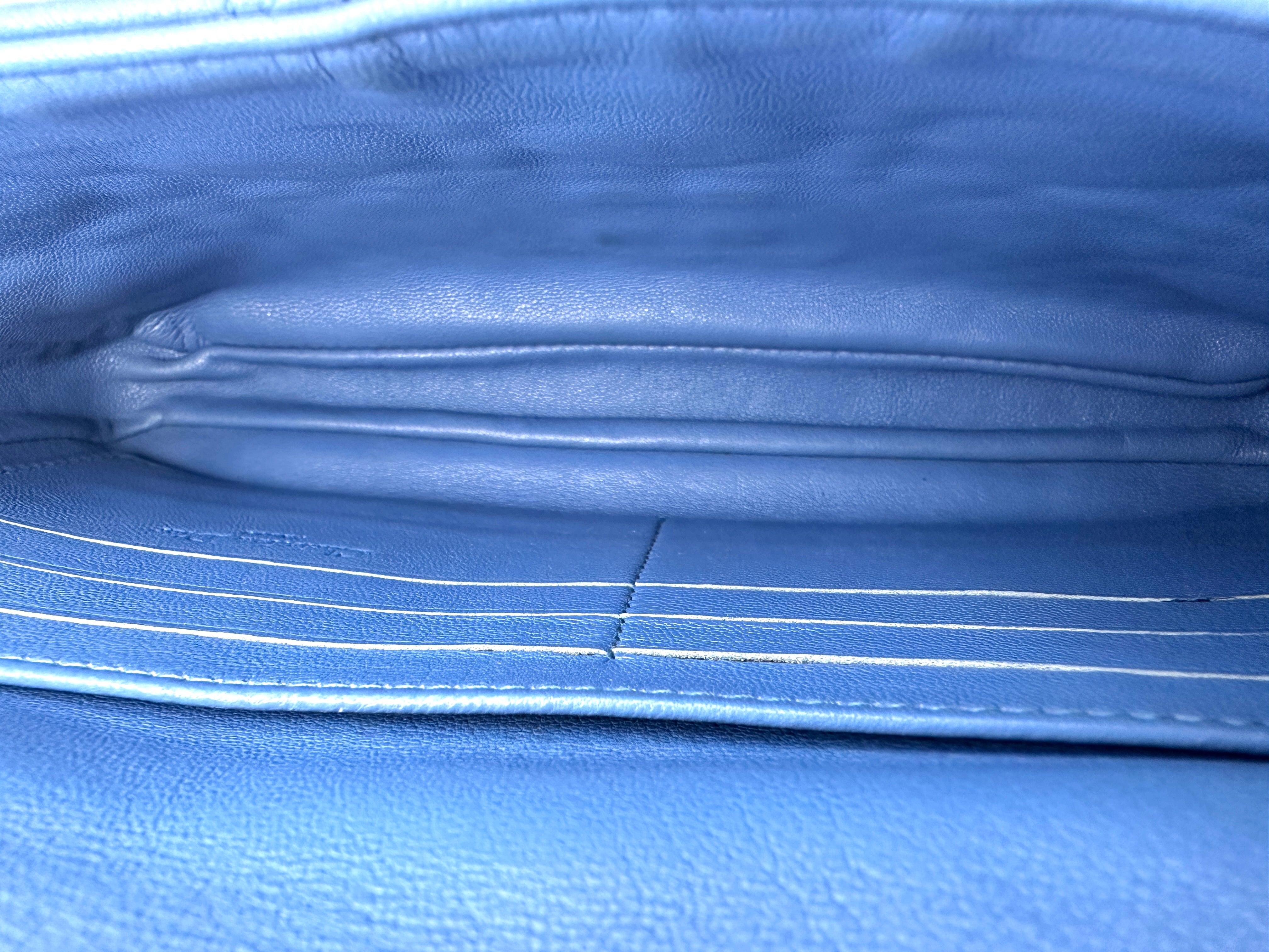Christian Dior Miss Dior Blue Cannage Quilted Leather Shoulder Bag DR609