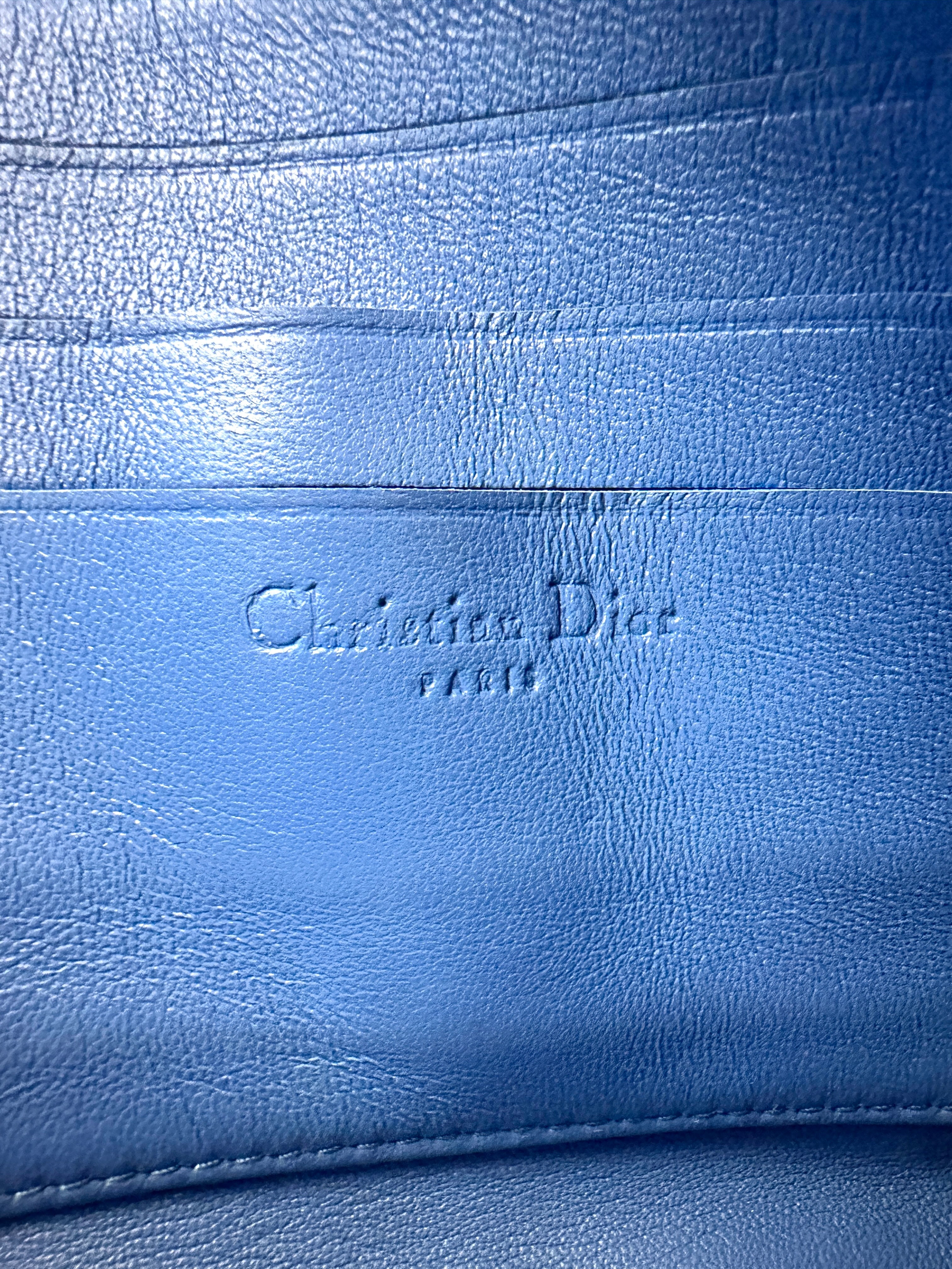 Christian Dior Miss Dior Blue Cannage Quilted Leather Shoulder Bag DR609